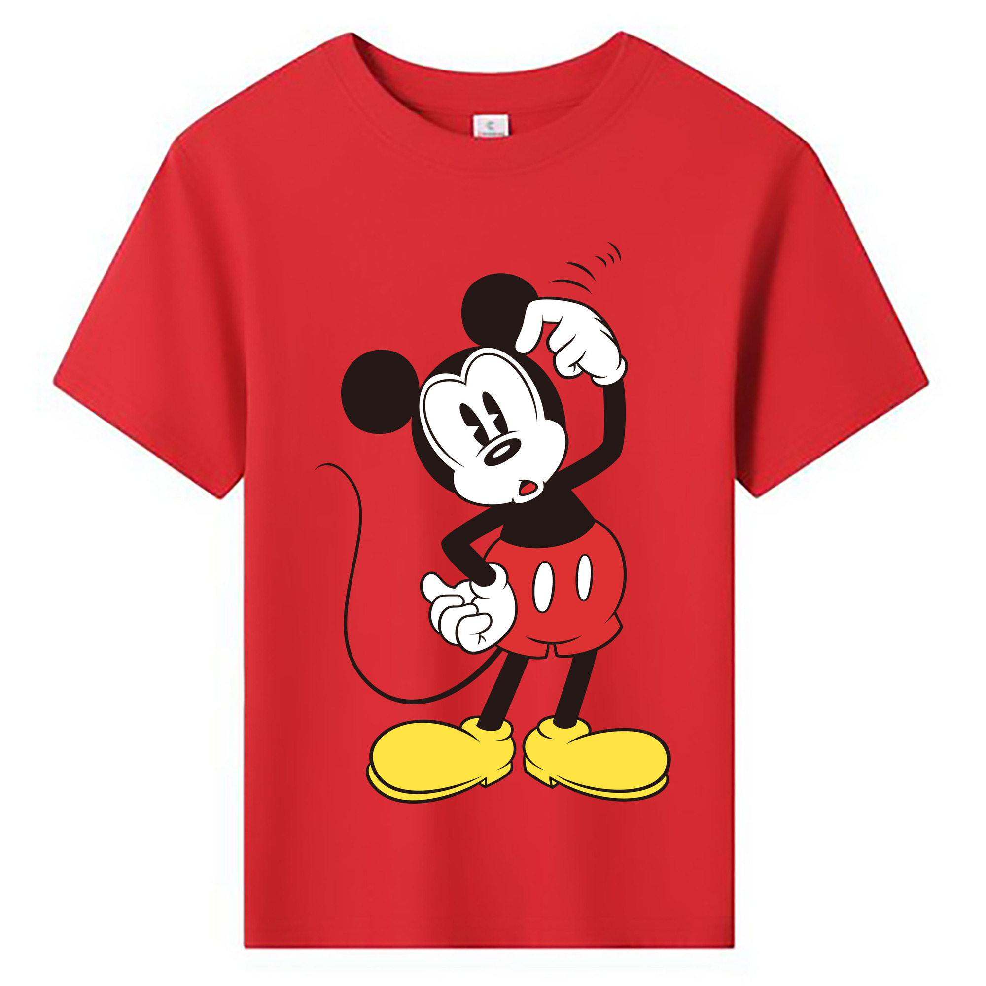 ミッキーマウス Mickey Mouse 綿100％キッズTシャツ（フロントプリント）