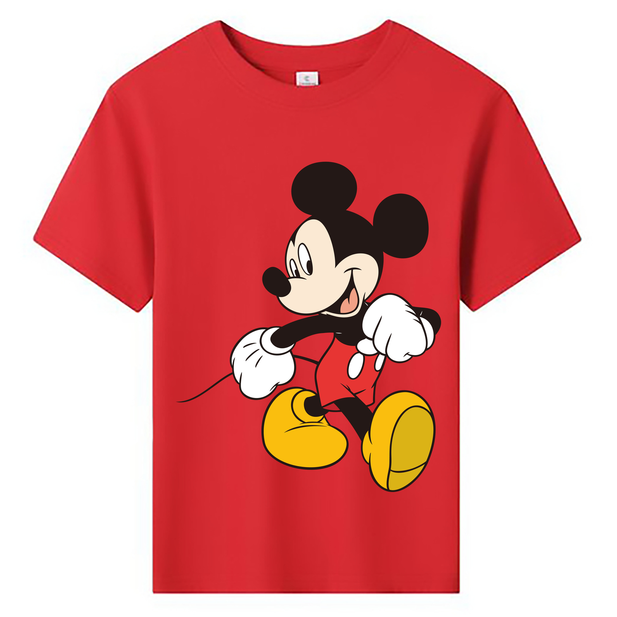ミッキーマウス Mickey Mouse 綿100％キッズTシャツ（フロントプリント）