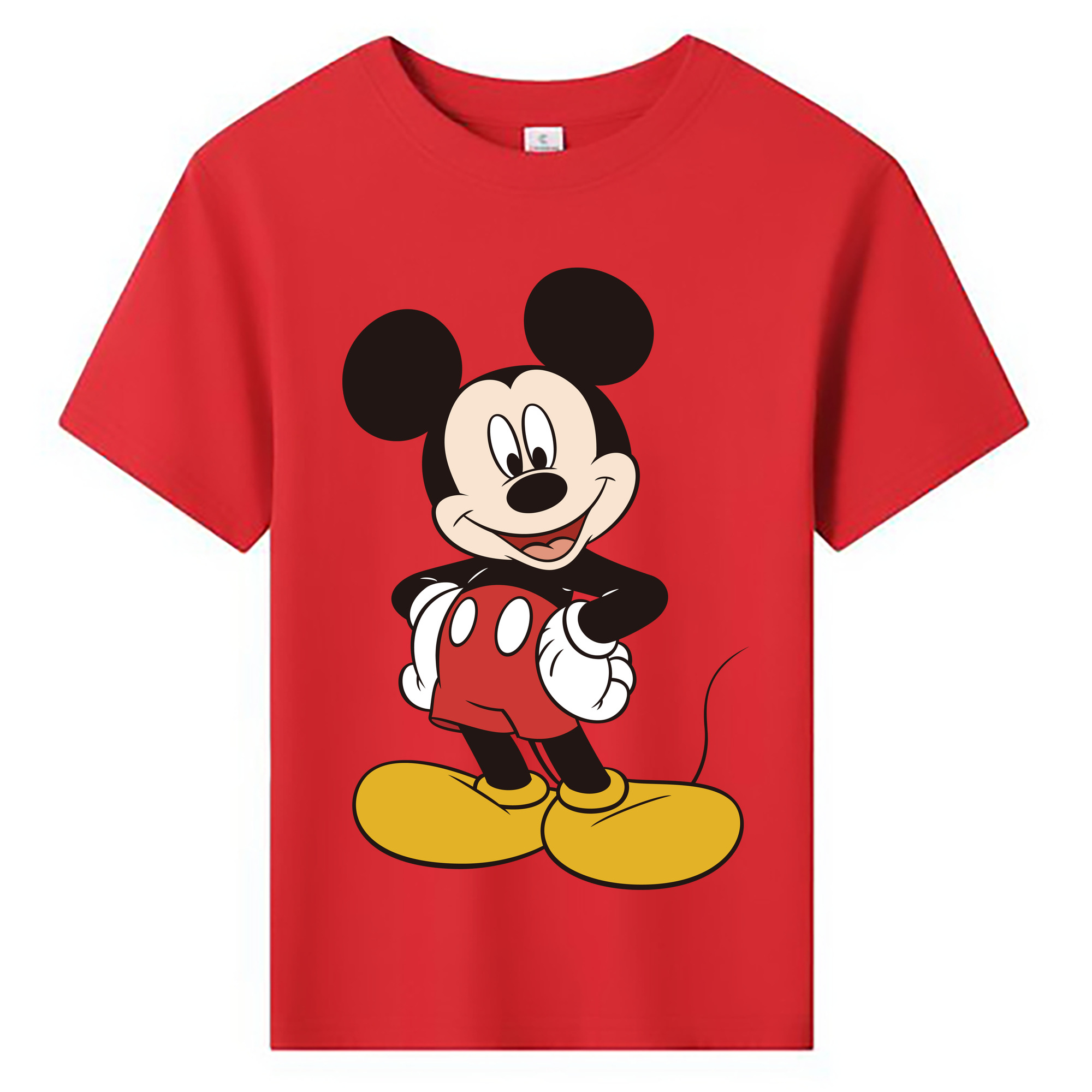 ミッキーマウス Mickey Mouse 綿100％キッズTシャツ（フロントプリント）