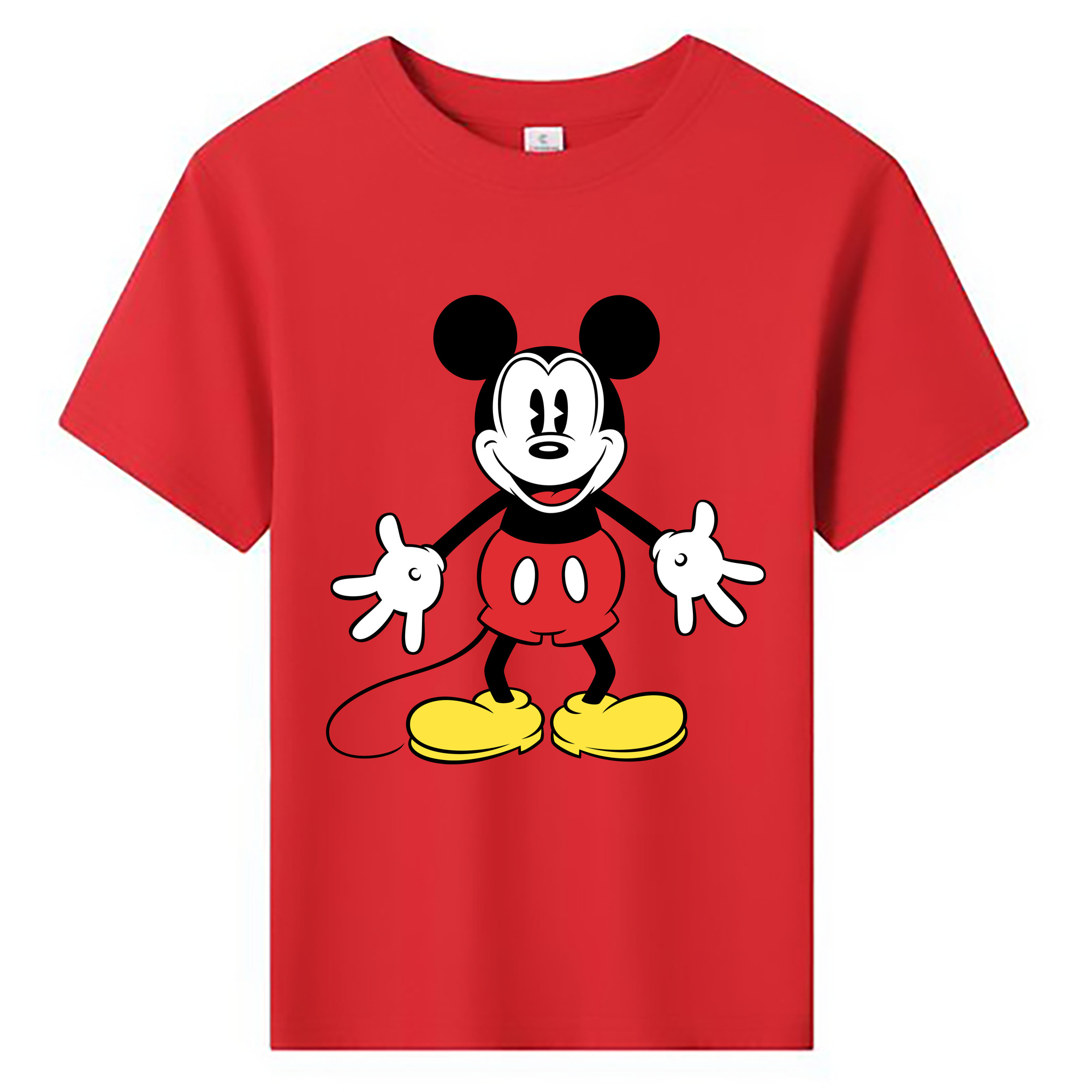 ミッキーマウス Mickey Mouse 綿100％キッズTシャツ（フロントプリント）