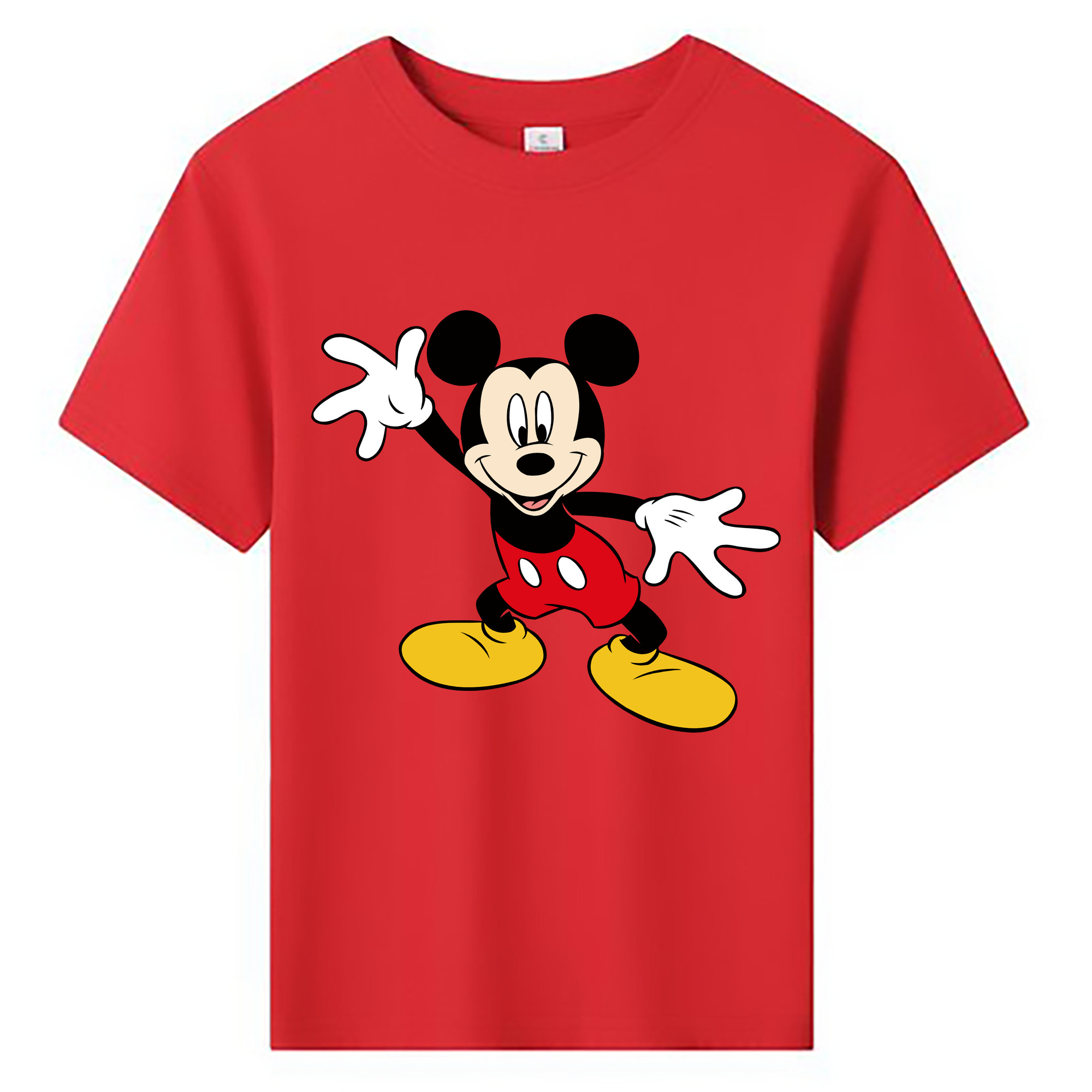 ミッキーマウス Mickey Mouse 綿100％キッズTシャツ（フロントプリント）