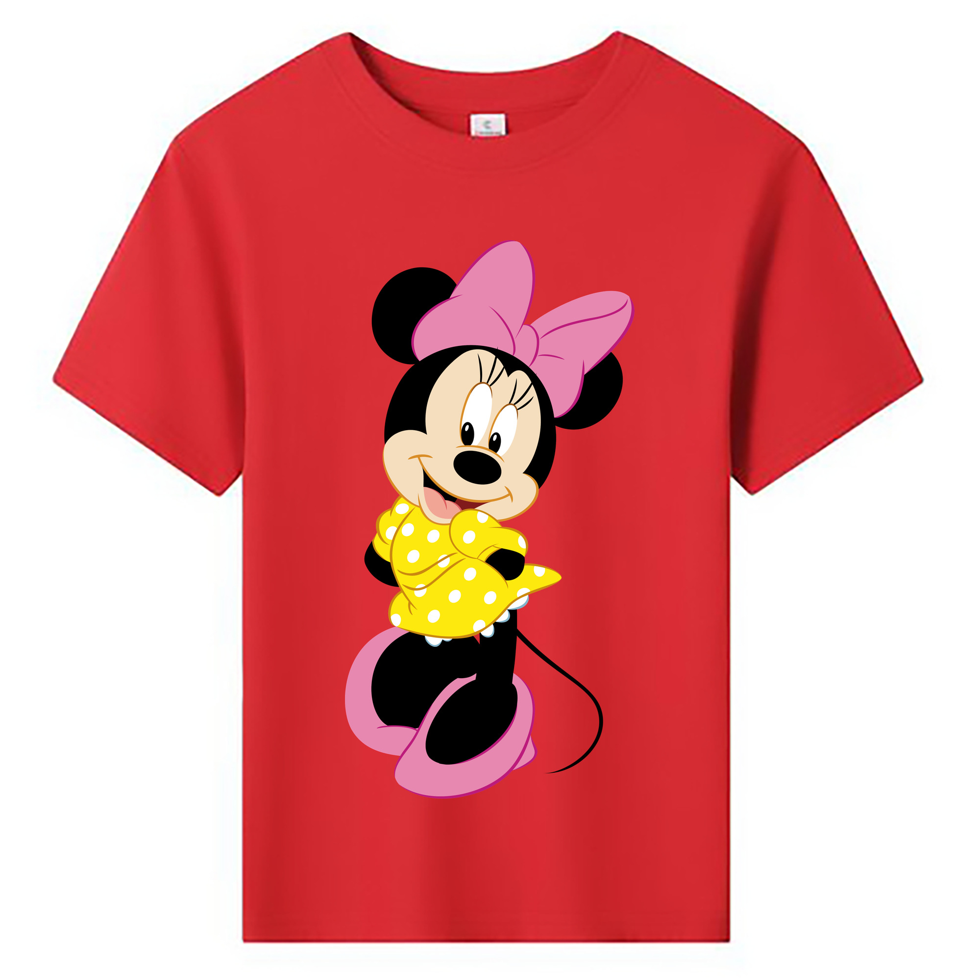 （画像用） ミッキーマウス Mickey Mouse 綿100％キッズTシャツ（フロントプリント）