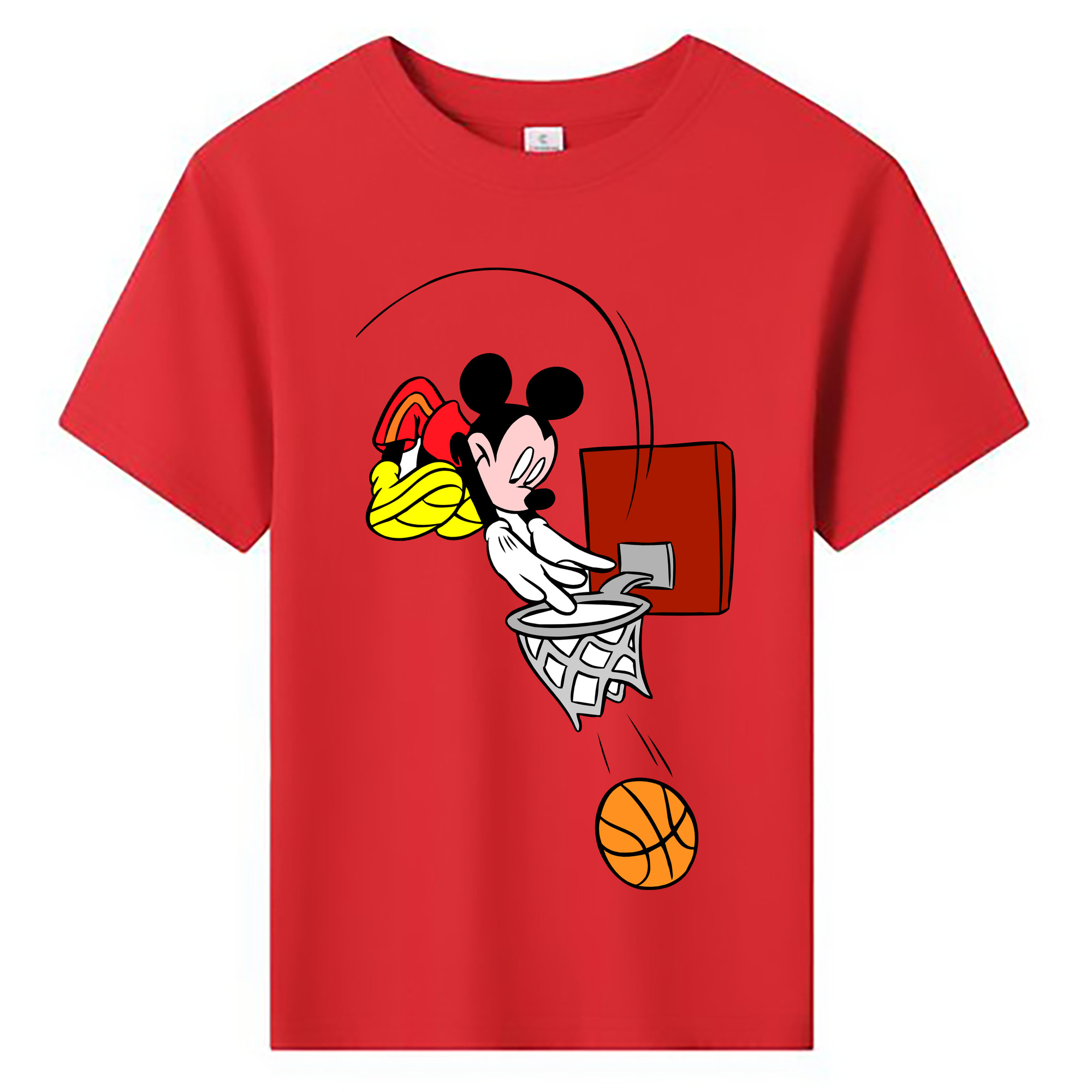ミッキーマウス Mickey Mouse 綿100％キッズTシャツ（フロントプリント）