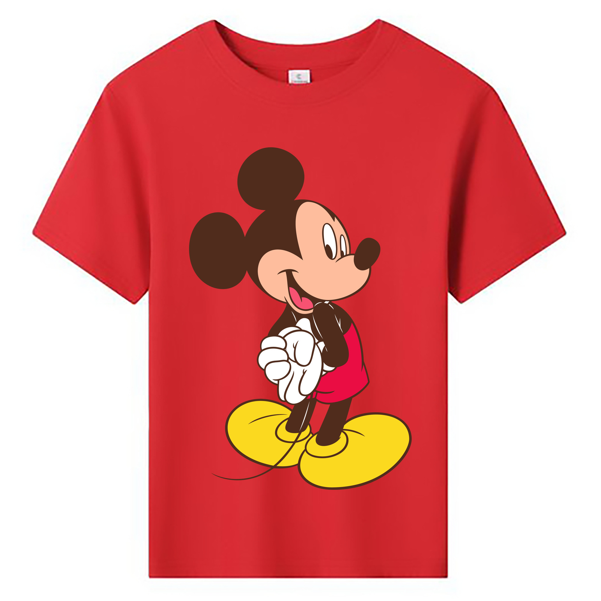 ミッキーマウス Mickey Mouse 綿100％キッズTシャツ（フロントプリント）