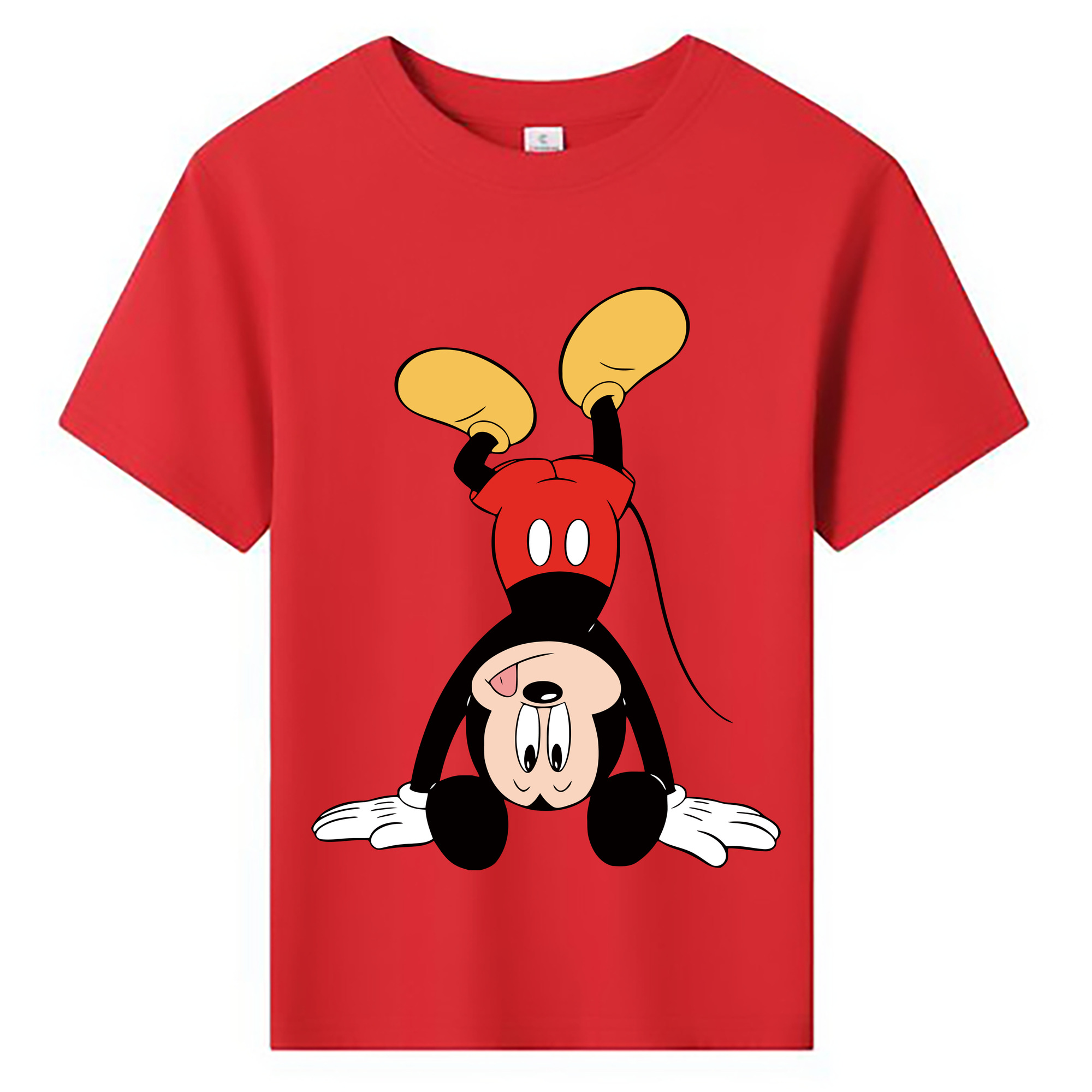 ミッキーマウス Mickey Mouse 綿100％キッズTシャツ（フロントプリント）