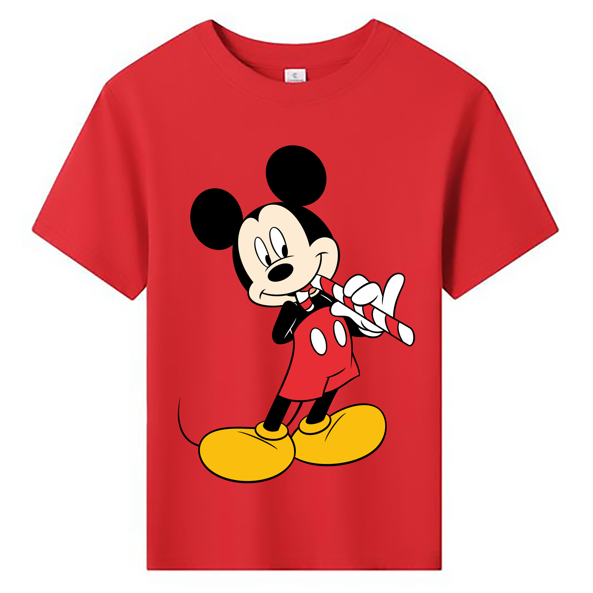 ミッキーマウス Mickey Mouse 綿100％キッズTシャツ（フロントプリント）