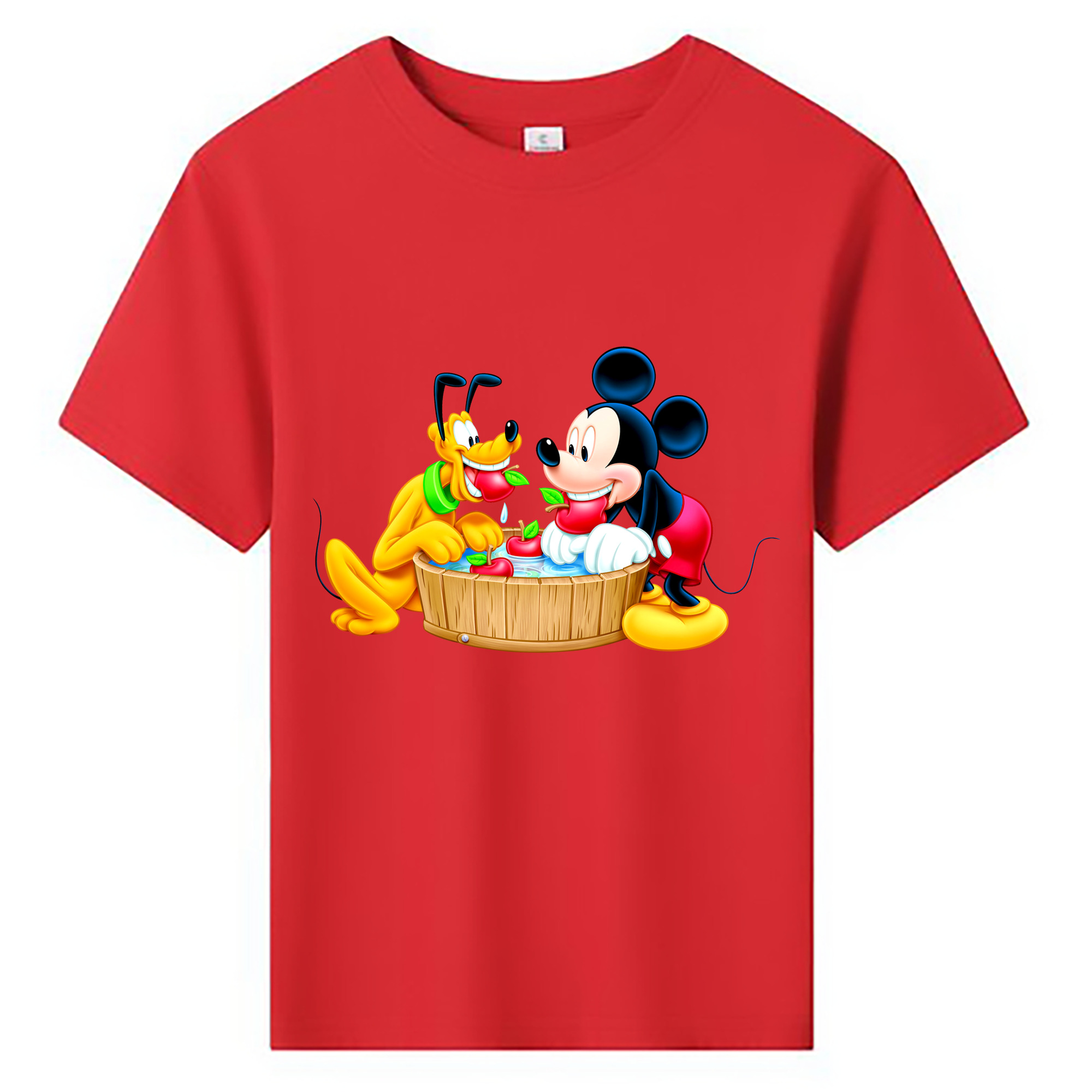 ミッキーマウス Mickey Mouse 綿100％キッズTシャツ（フロントプリント）