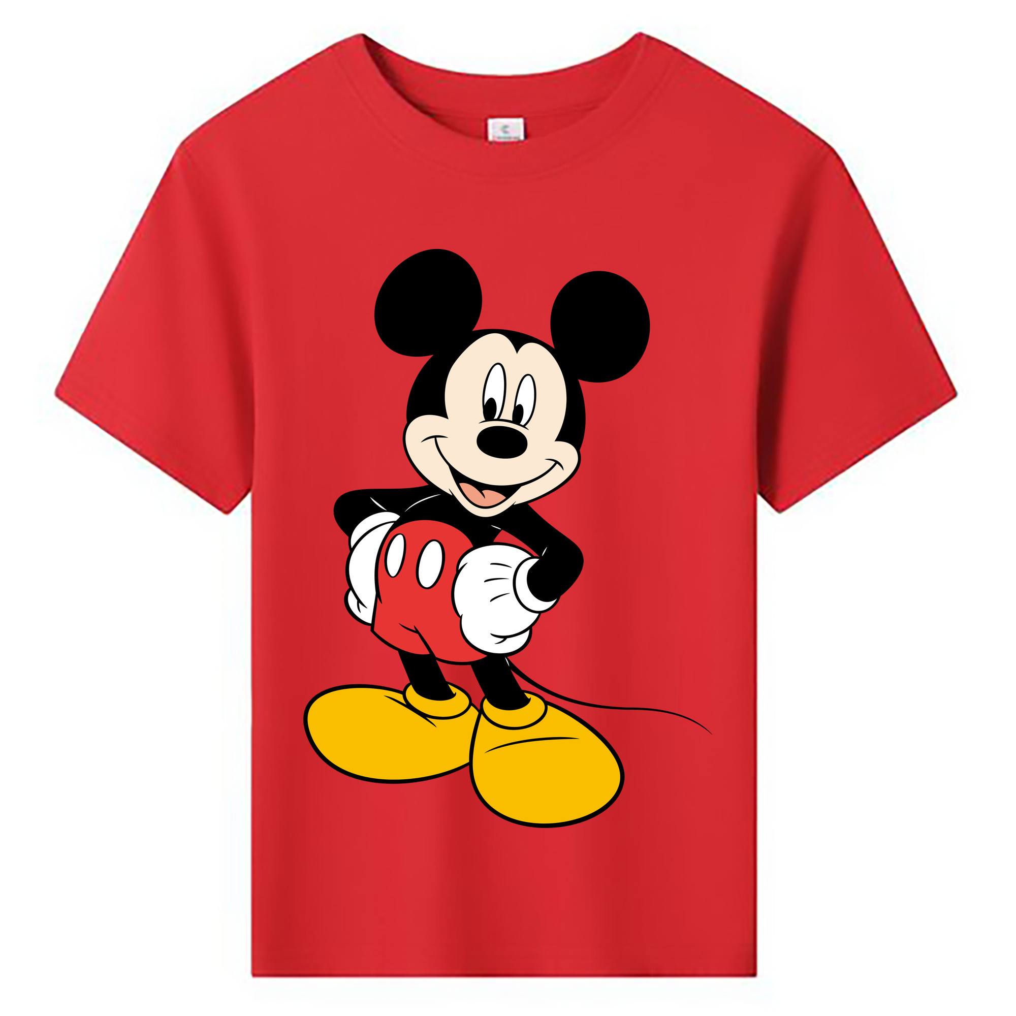 ミッキーマウス Mickey Mouse 綿100％キッズTシャツ（フロントプリント）