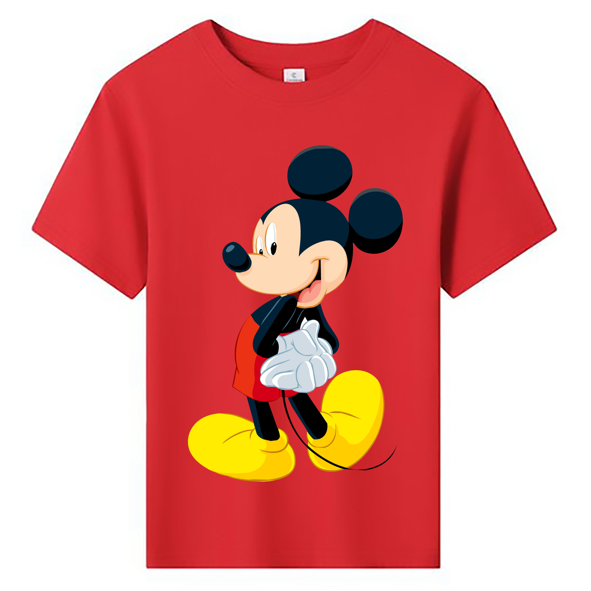 ミッキーマウス Mickey Mouse 綿100％キッズTシャツ（フロントプリント）