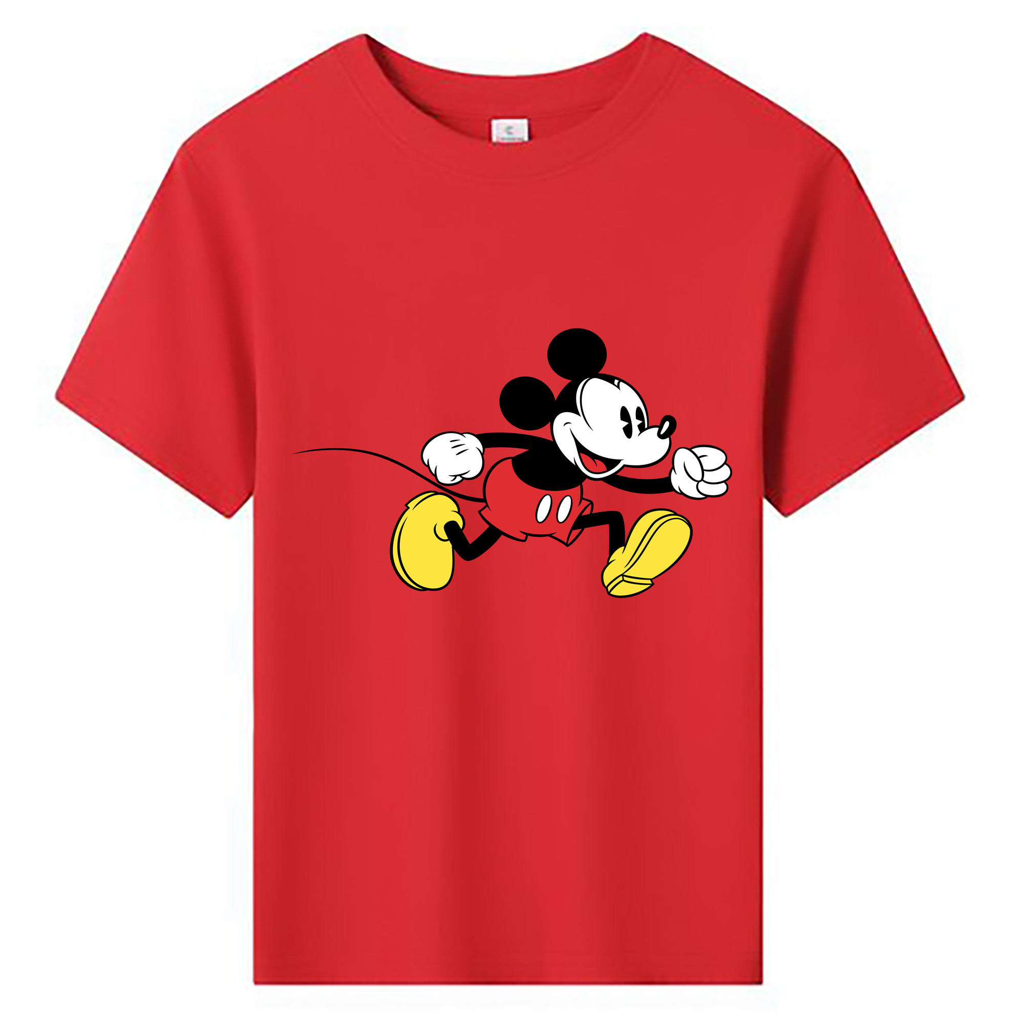ミッキーマウス Mickey Mouse 綿100％キッズTシャツ（フロントプリント）