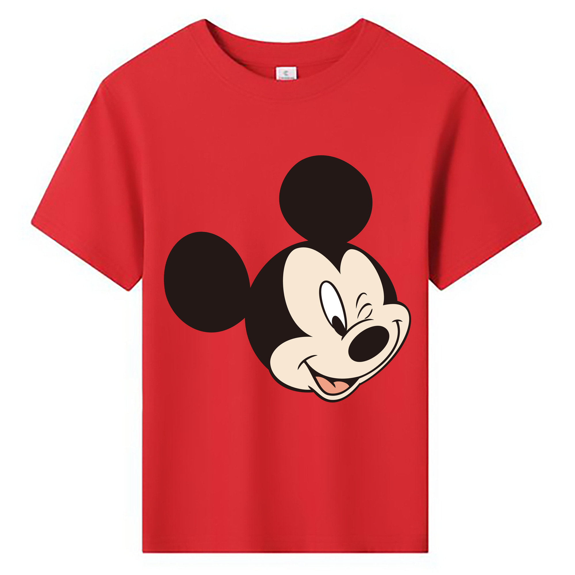 ミッキーマウス Mickey Mouse 綿100％キッズTシャツ（フロントプリント）
