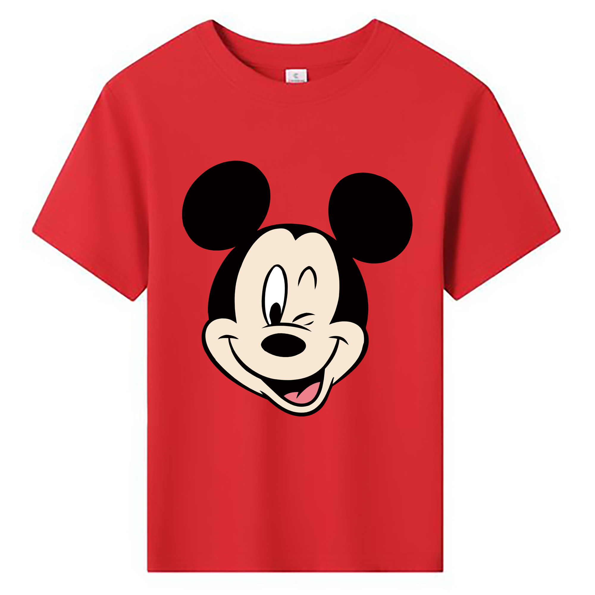 ミッキーマウス Mickey Mouse 綿100％キッズTシャツ（フロントプリント）