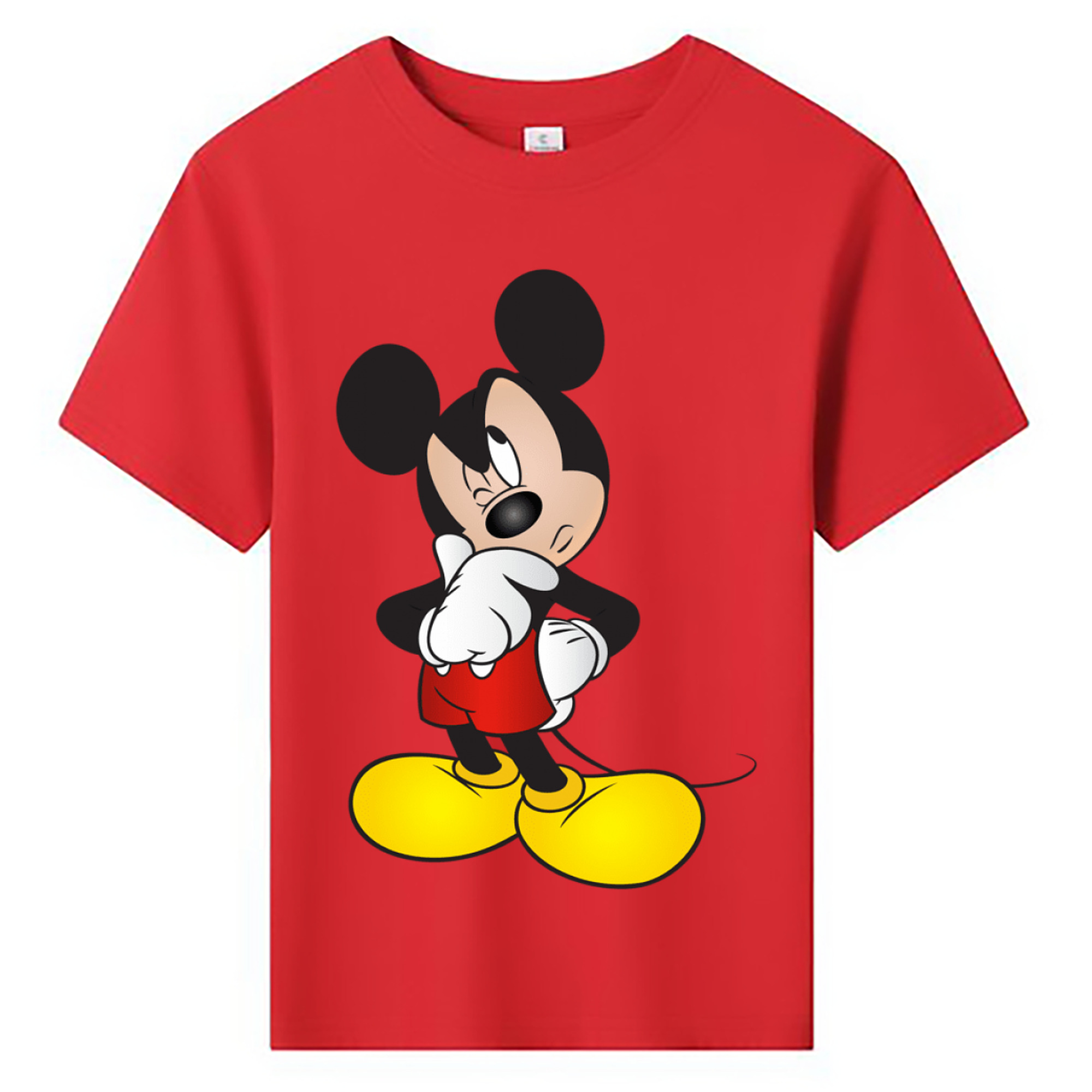 ミッキーマウス Mickey Mouse 綿100％キッズTシャツ（フロントプリント）