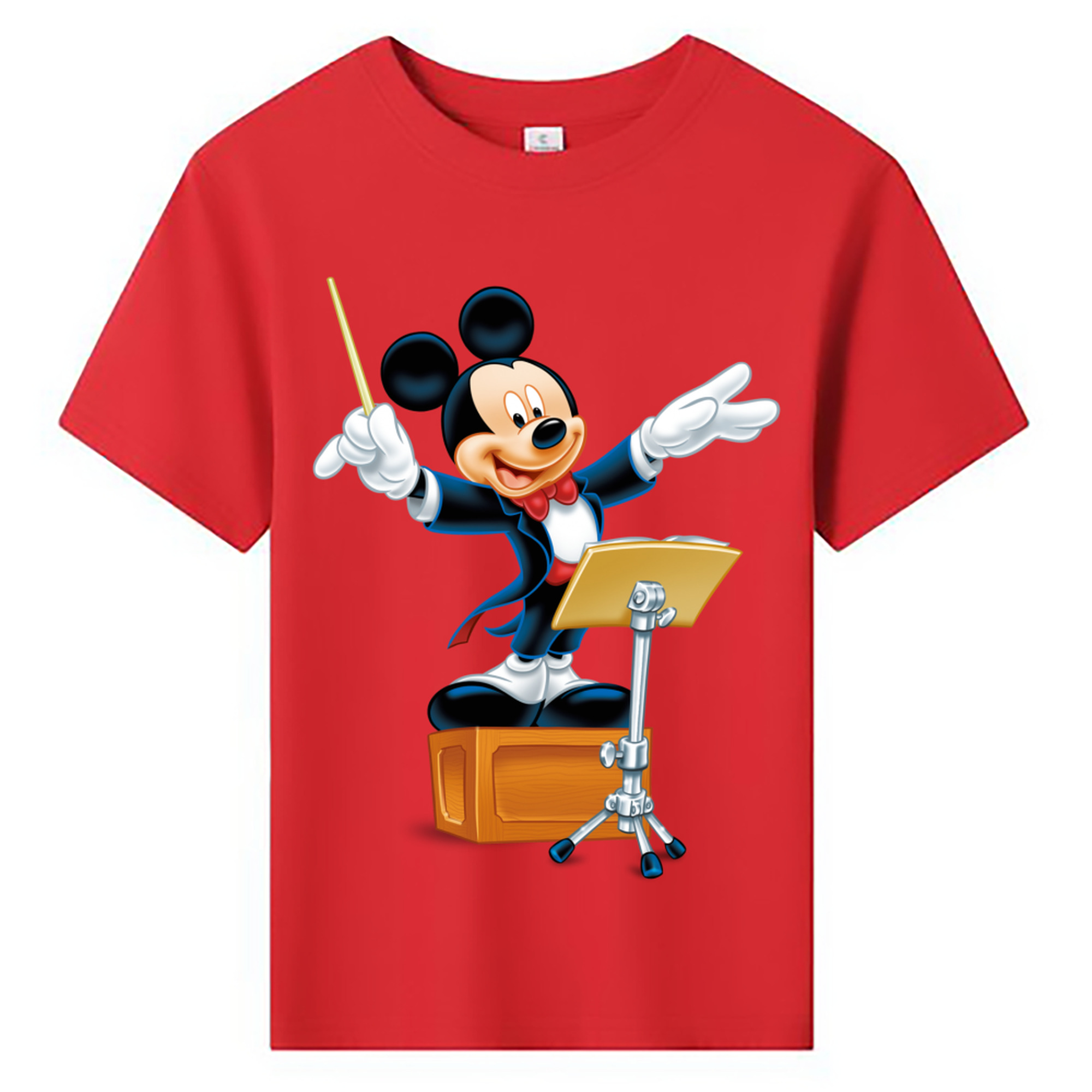 ミッキーマウス Mickey Mouse 綿100％キッズTシャツ（フロントプリント）