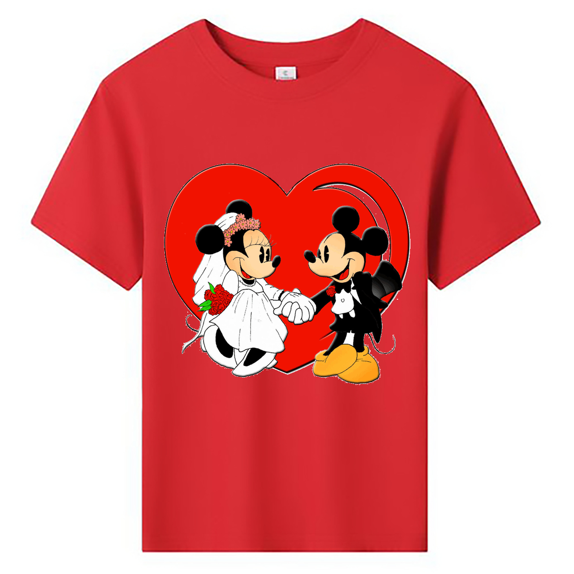 ミッキーマウス Mickey Mouse 綿100％キッズTシャツ（フロントプリント）