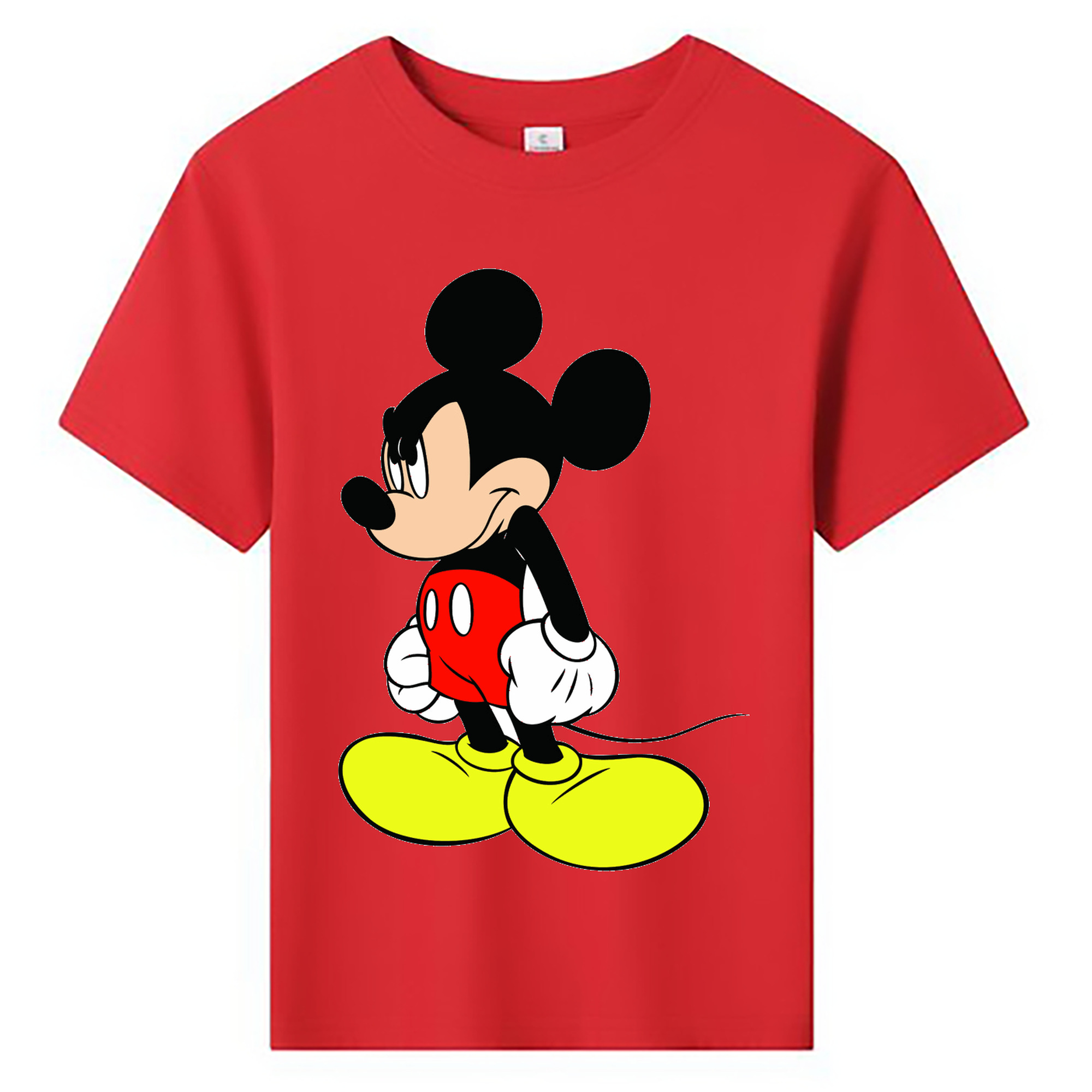 ミッキーマウス Mickey Mouse 綿100％キッズTシャツ（フロントプリント）