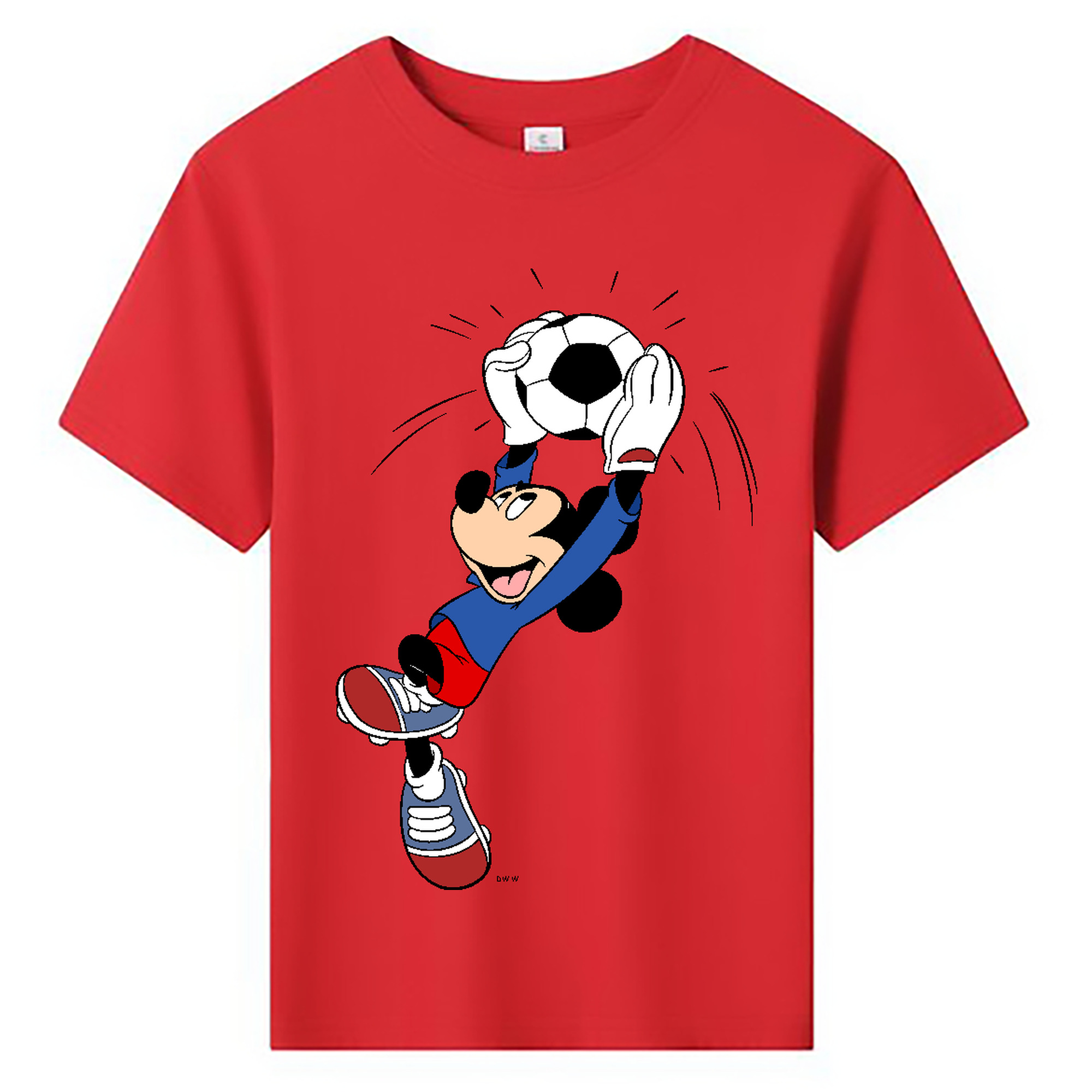 ミッキーマウス Mickey Mouse 綿100％キッズTシャツ（フロントプリント）