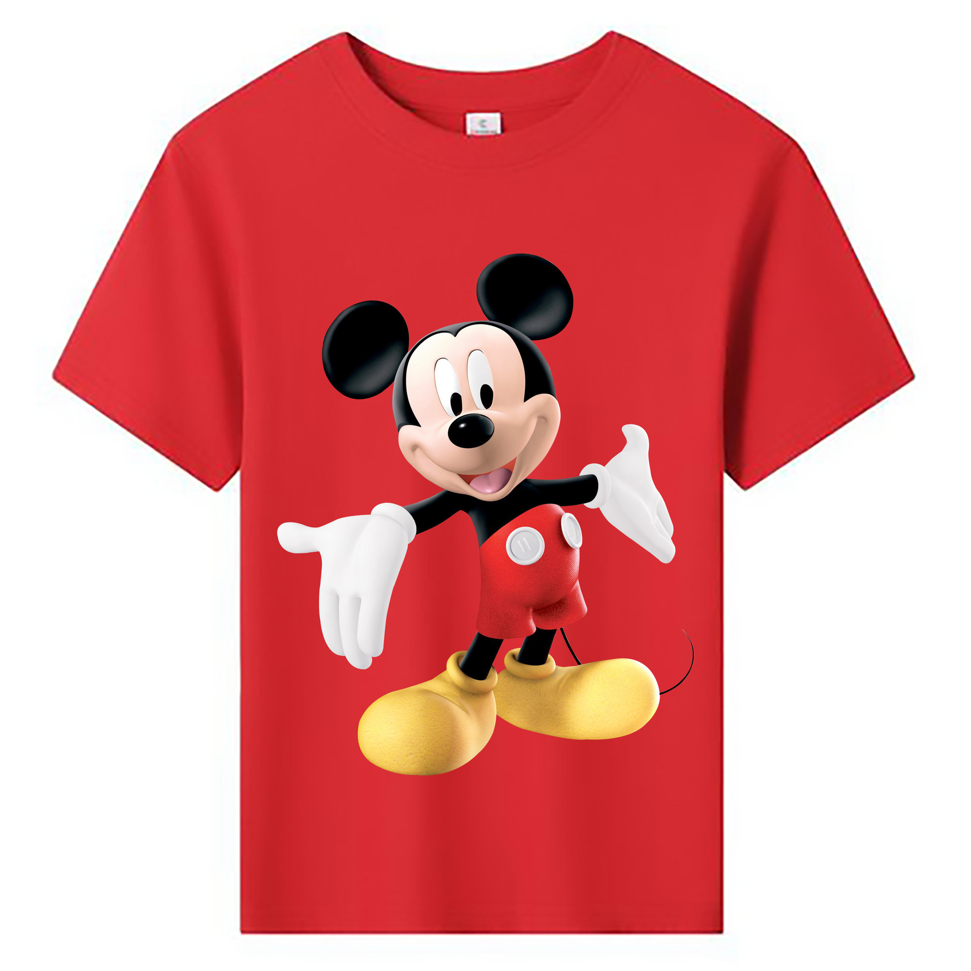 （画像用） ミッキーマウス Mickey Mouse 綿100％キッズTシャツ（フロントプリント）