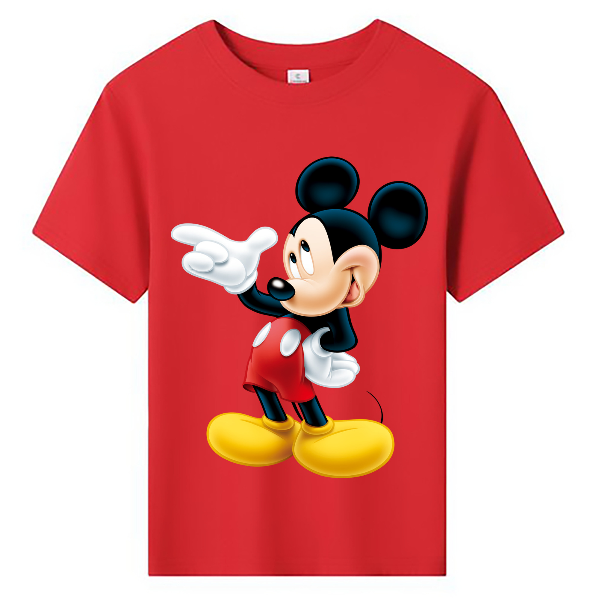 ミッキーマウス Mickey Mouse 綿100％キッズTシャツ（フロントプリント）