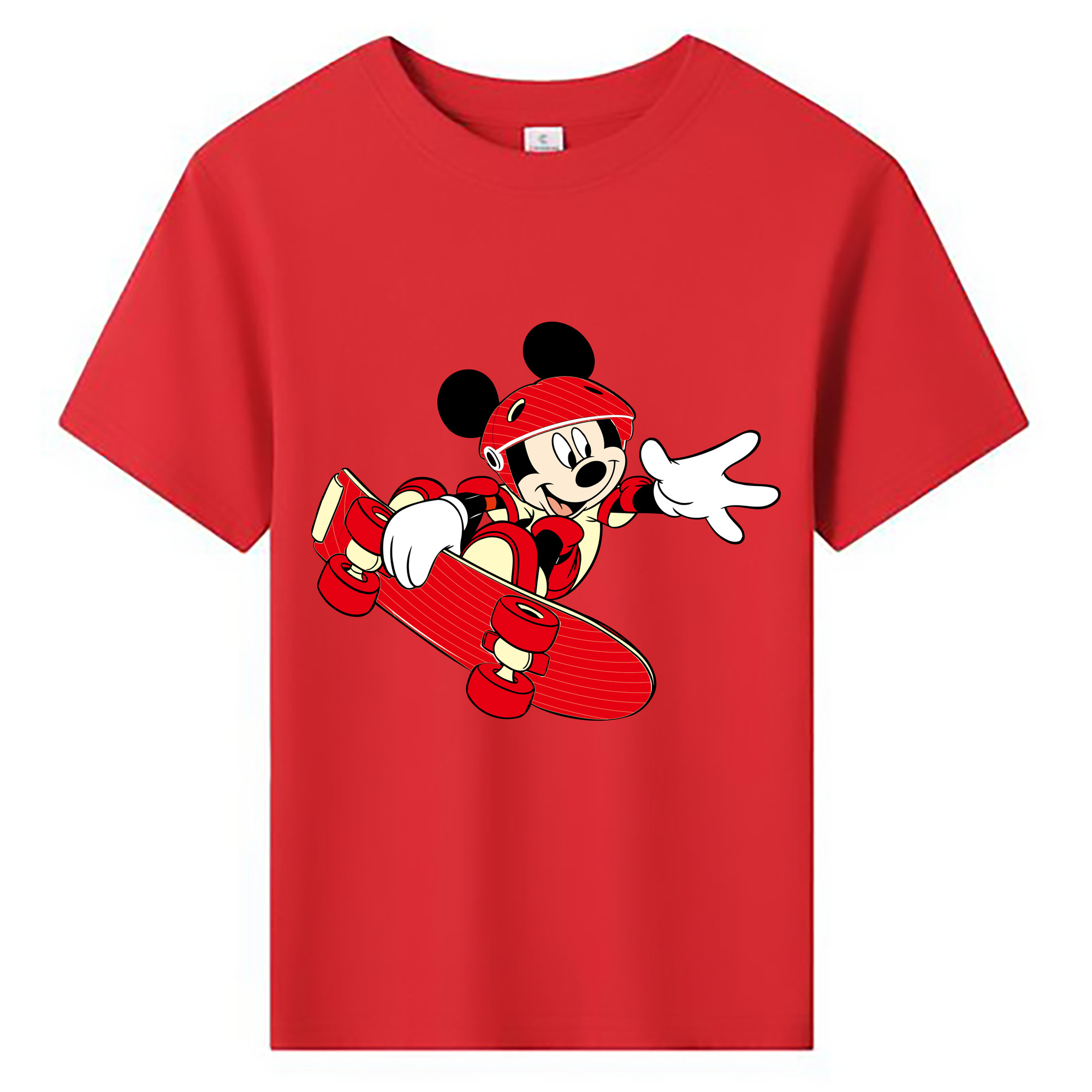 ミッキーマウス Mickey Mouse 綿100％キッズTシャツ（フロントプリント）