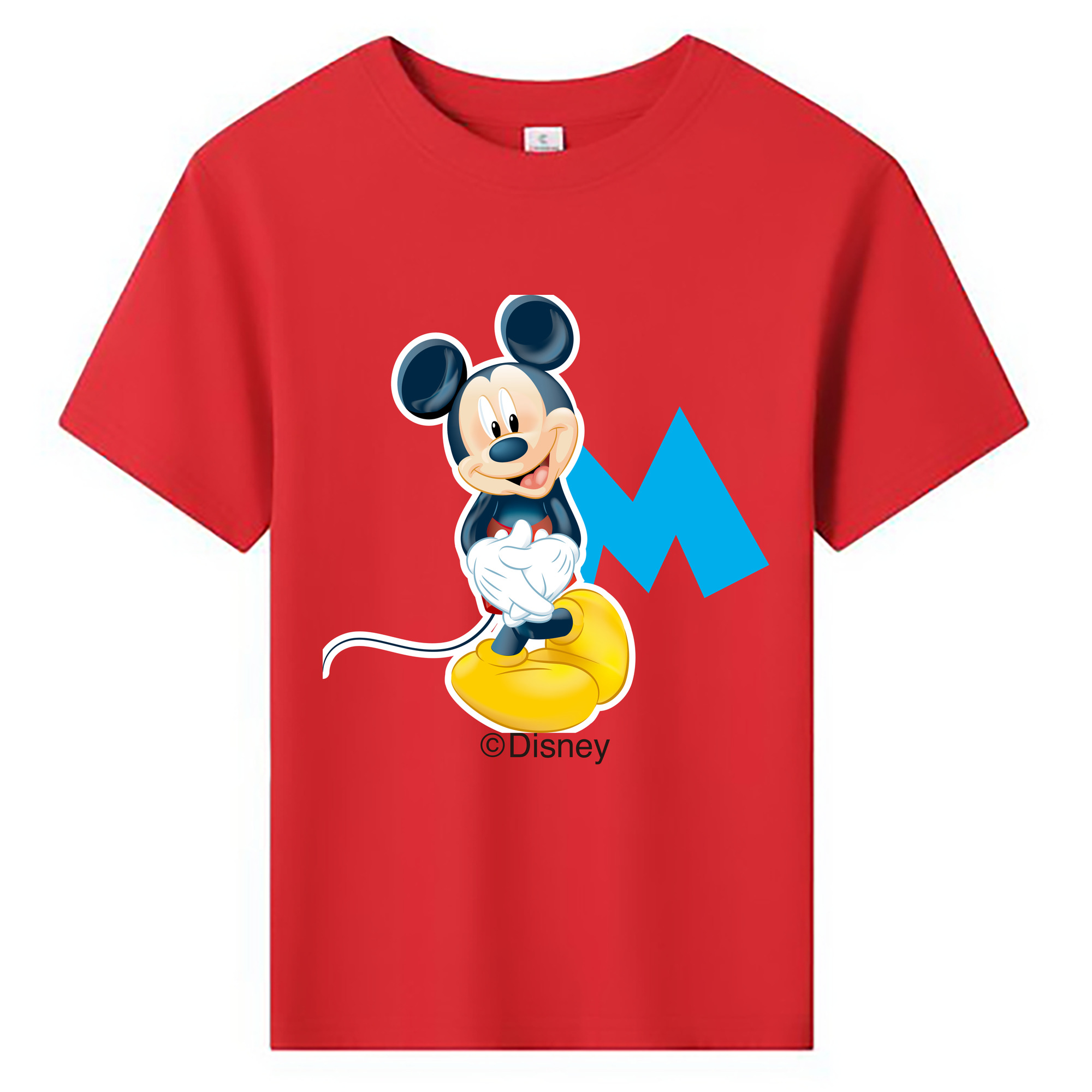 ミッキーマウス Mickey Mouse 綿100％キッズTシャツ（フロントプリント）