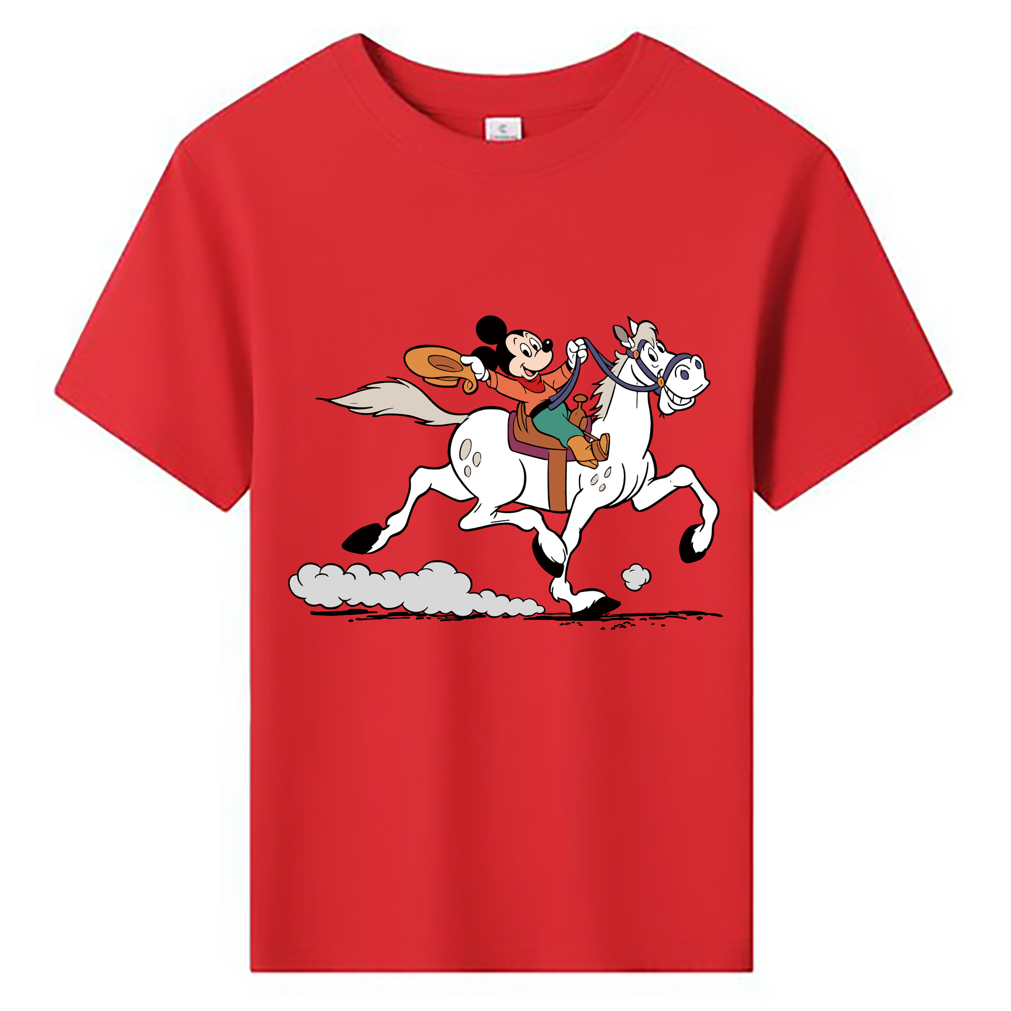 （画像用） ミッキーマウス Mickey Mouse 綿100％キッズTシャツ（フロントプリント）