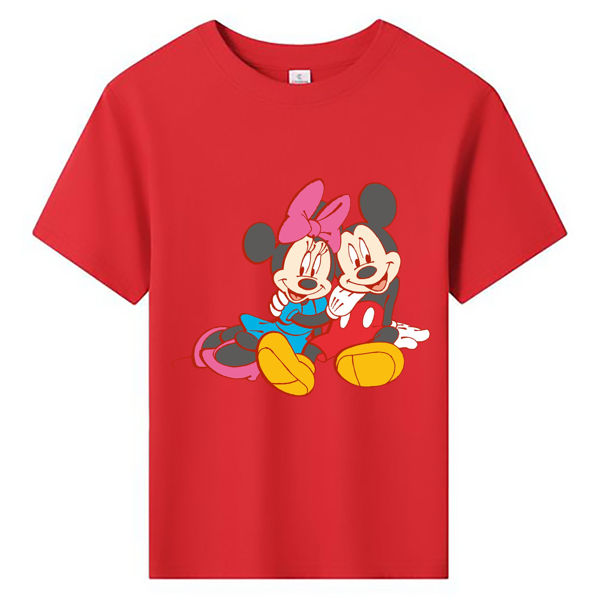 ミッキーマウス Mickey Mouse 綿100％キッズTシャツ（フロントプリント）