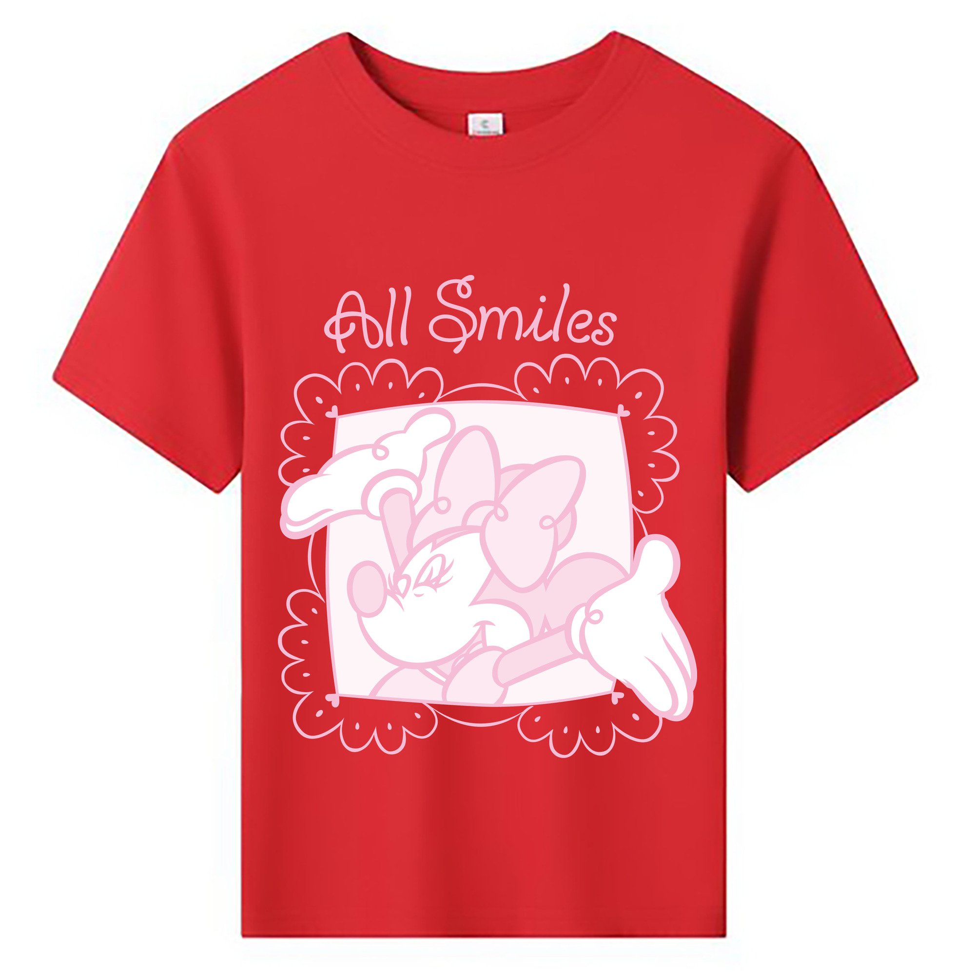 （画像用） ミッキーマウス Mickey Mouse 綿100％キッズTシャツ（フロントプリント）