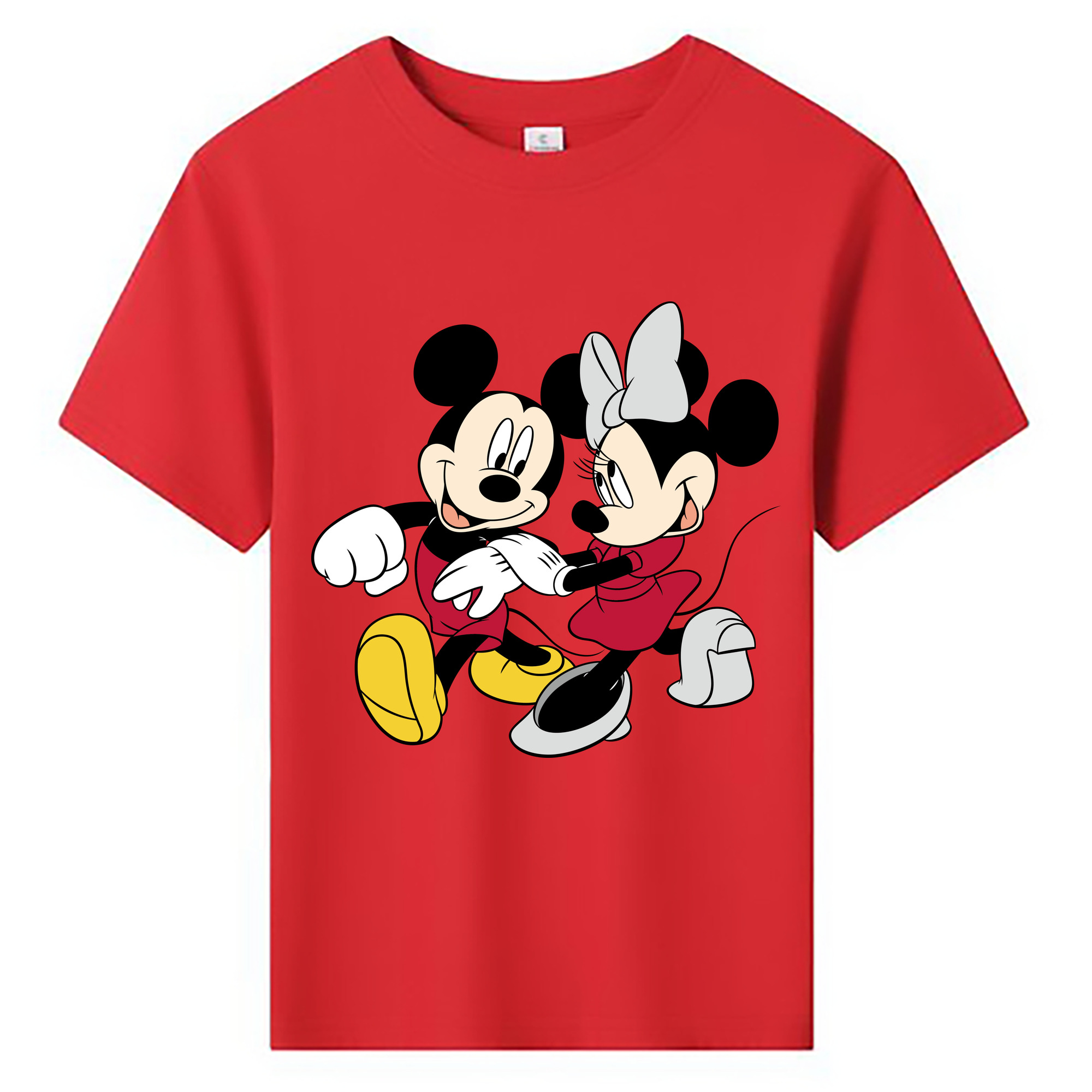 ミッキーマウス Mickey Mouse 綿100％キッズTシャツ（フロントプリント）