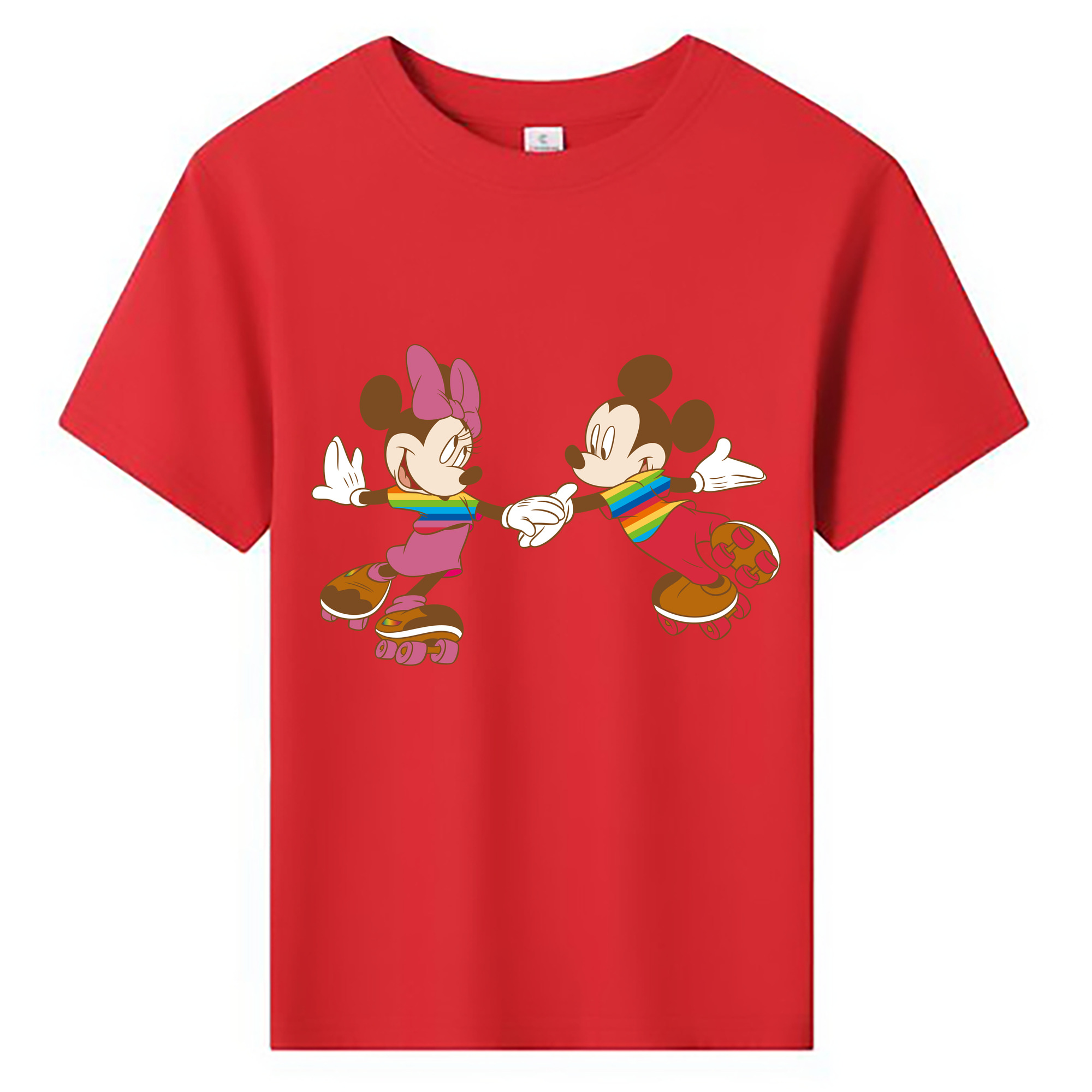 ミッキーマウス Mickey Mouse 綿100％キッズTシャツ（フロントプリント）