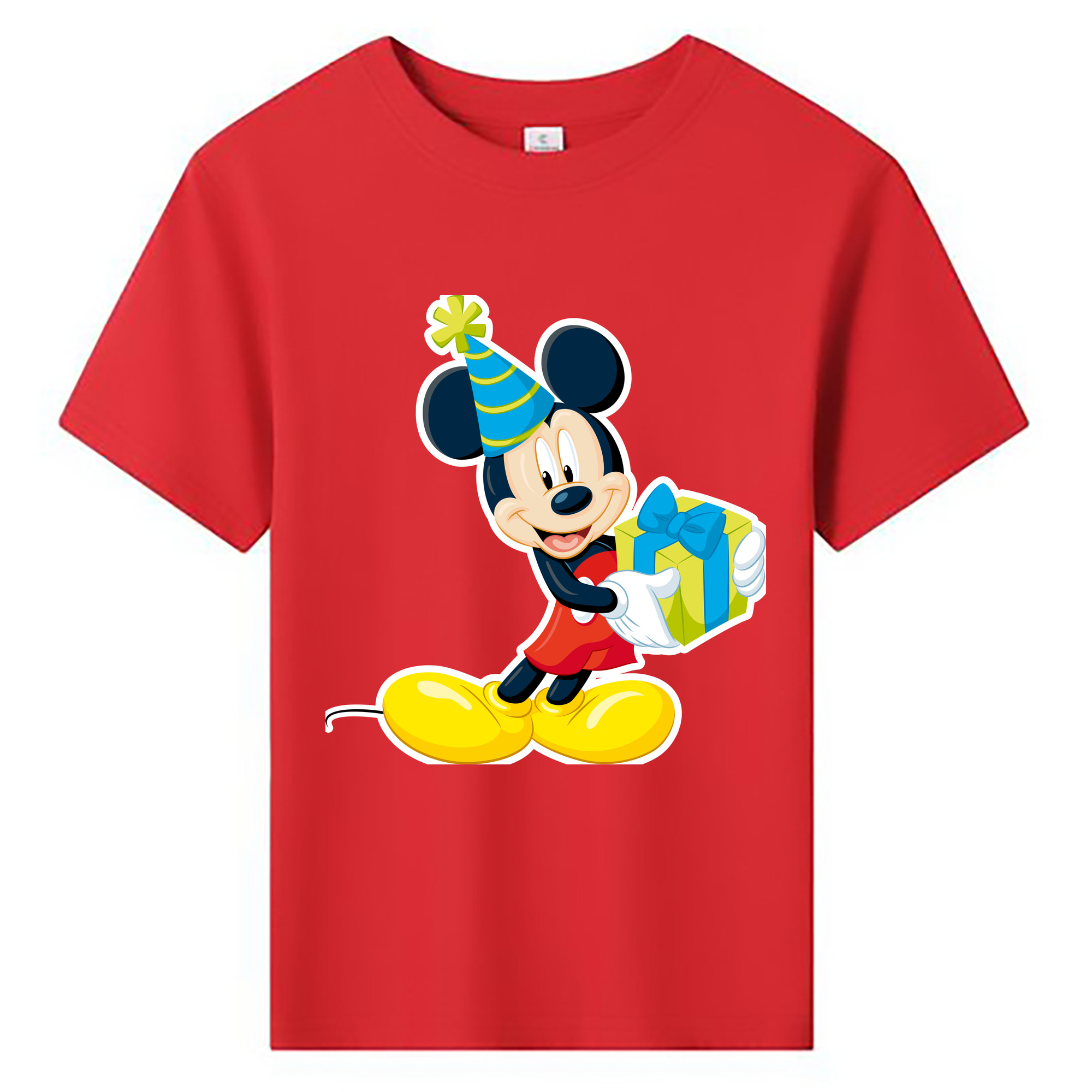 ミッキーマウス Mickey Mouse 綿100％キッズTシャツ（フロントプリント）