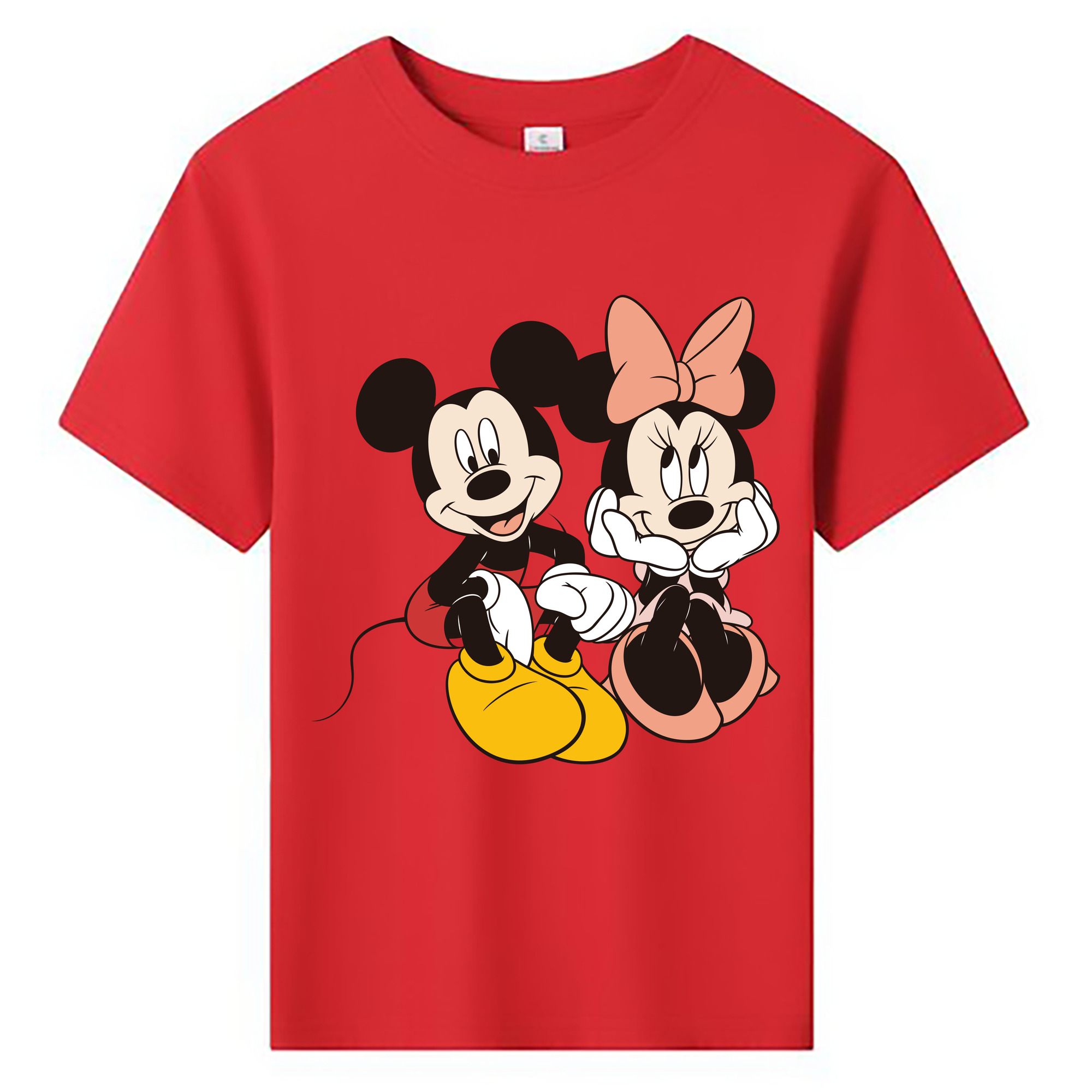 ミッキーマウス Mickey Mouse 綿100％キッズTシャツ（フロントプリント）