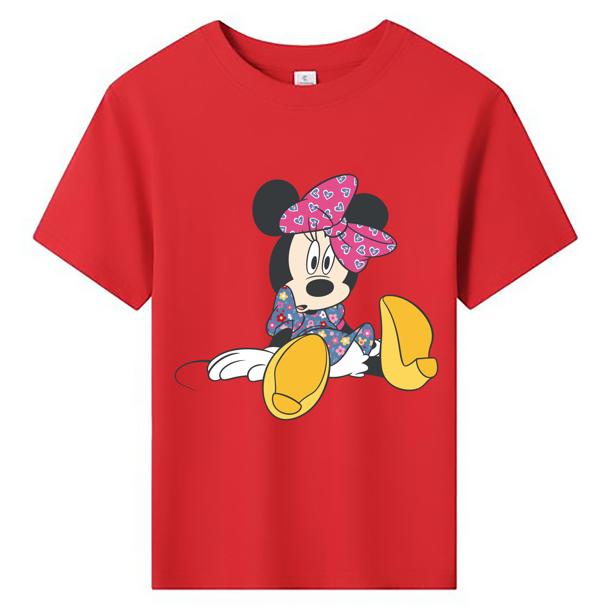 ミッキーマウス Mickey Mouse 綿100％キッズTシャツ（フロントプリント）