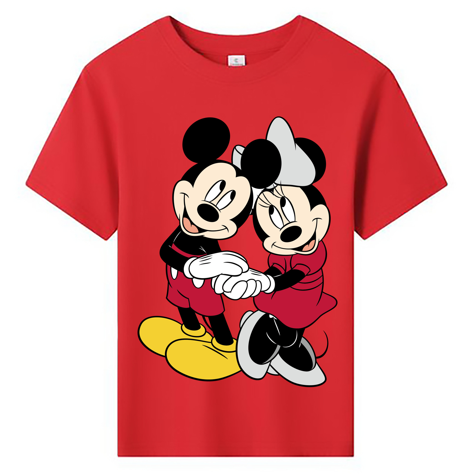 ミッキーマウス Mickey Mouse 綿100％キッズTシャツ（フロントプリント）