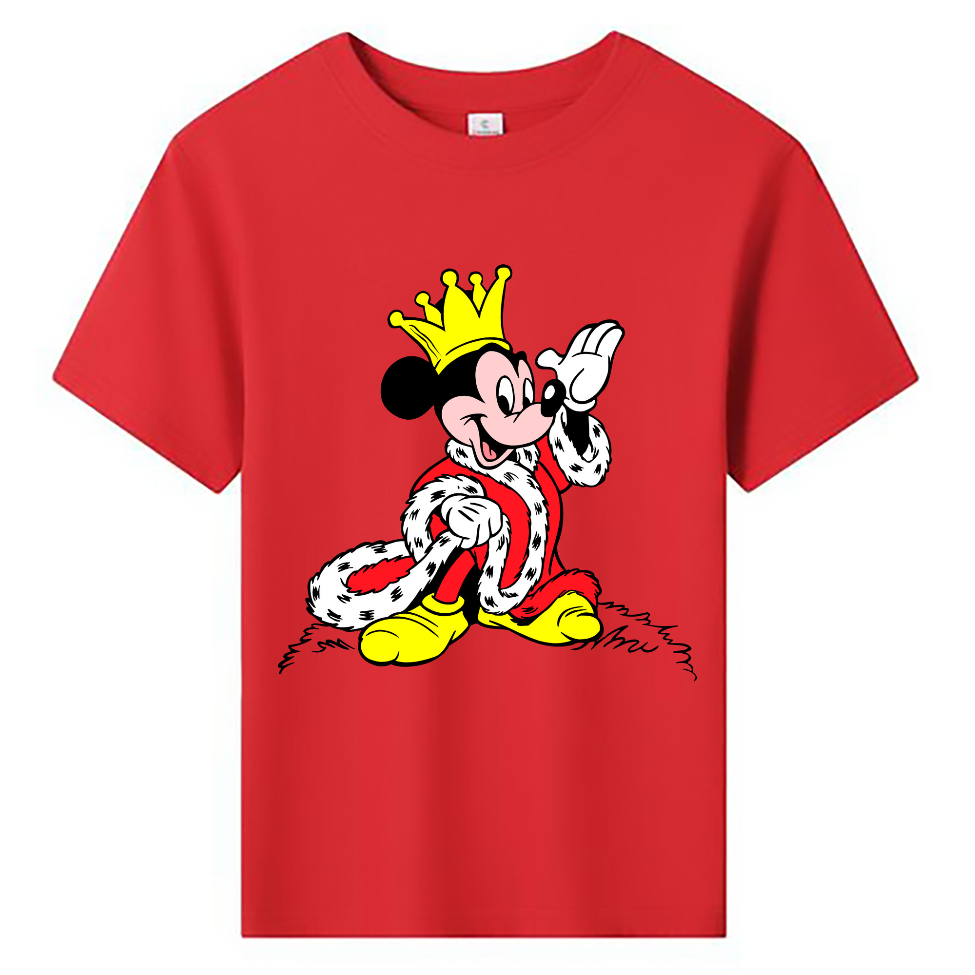 ミッキーマウス Mickey Mouse 綿100％キッズTシャツ（フロントプリント）