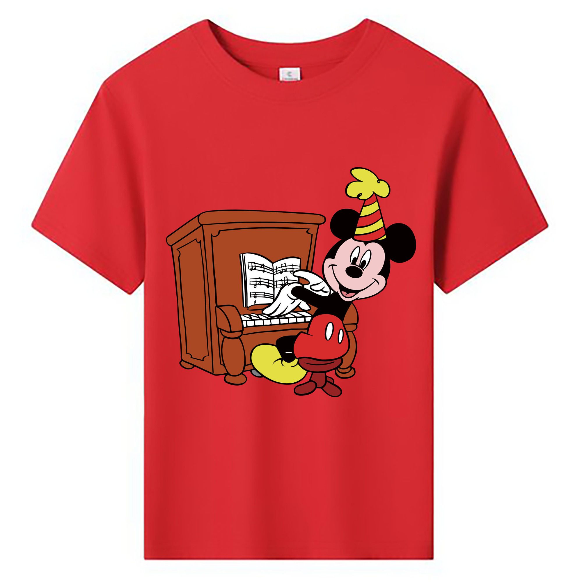ミッキーマウス Mickey Mouse 綿100％キッズTシャツ（フロントプリント）