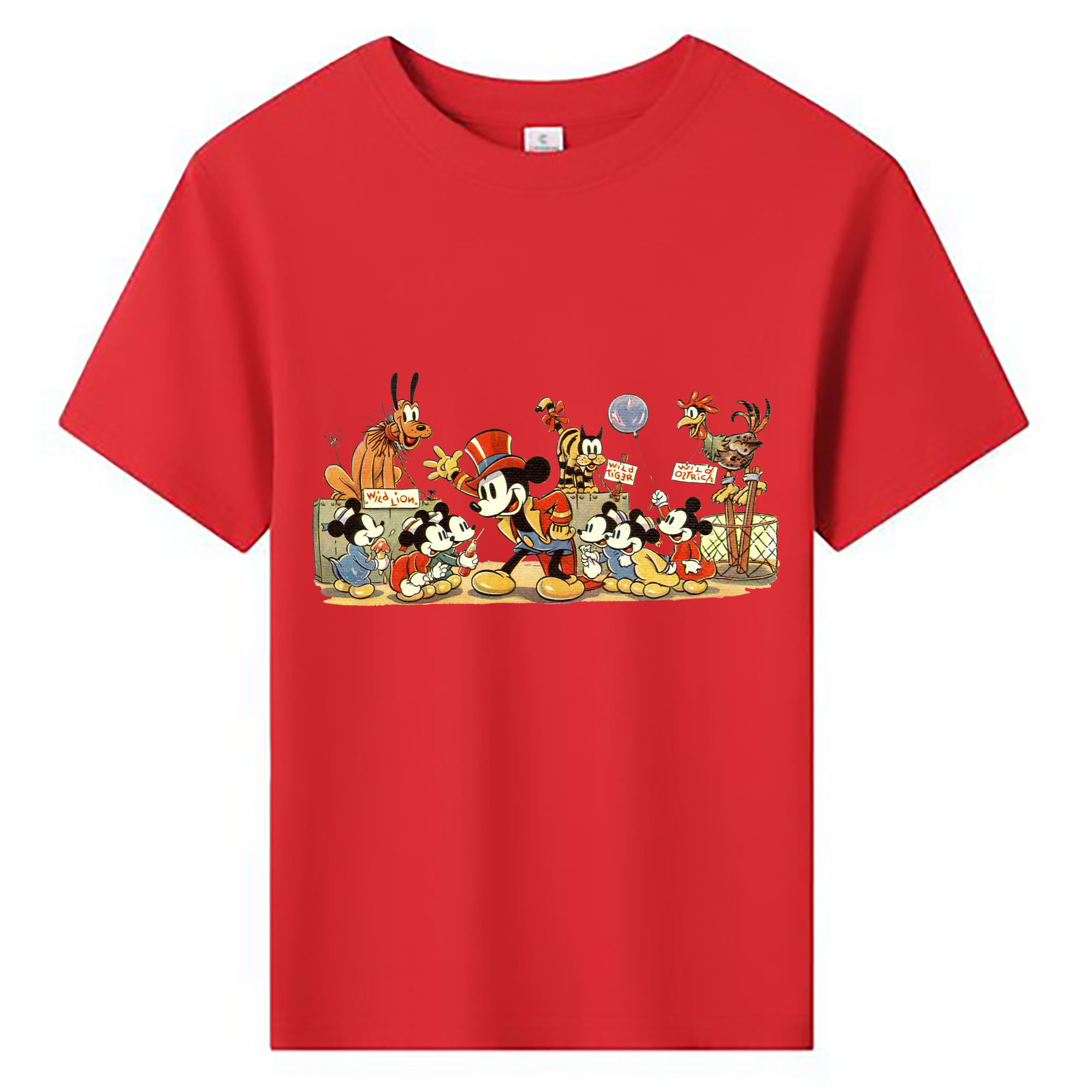 ミッキーマウス Mickey Mouse 綿100％キッズTシャツ（フロントプリント）