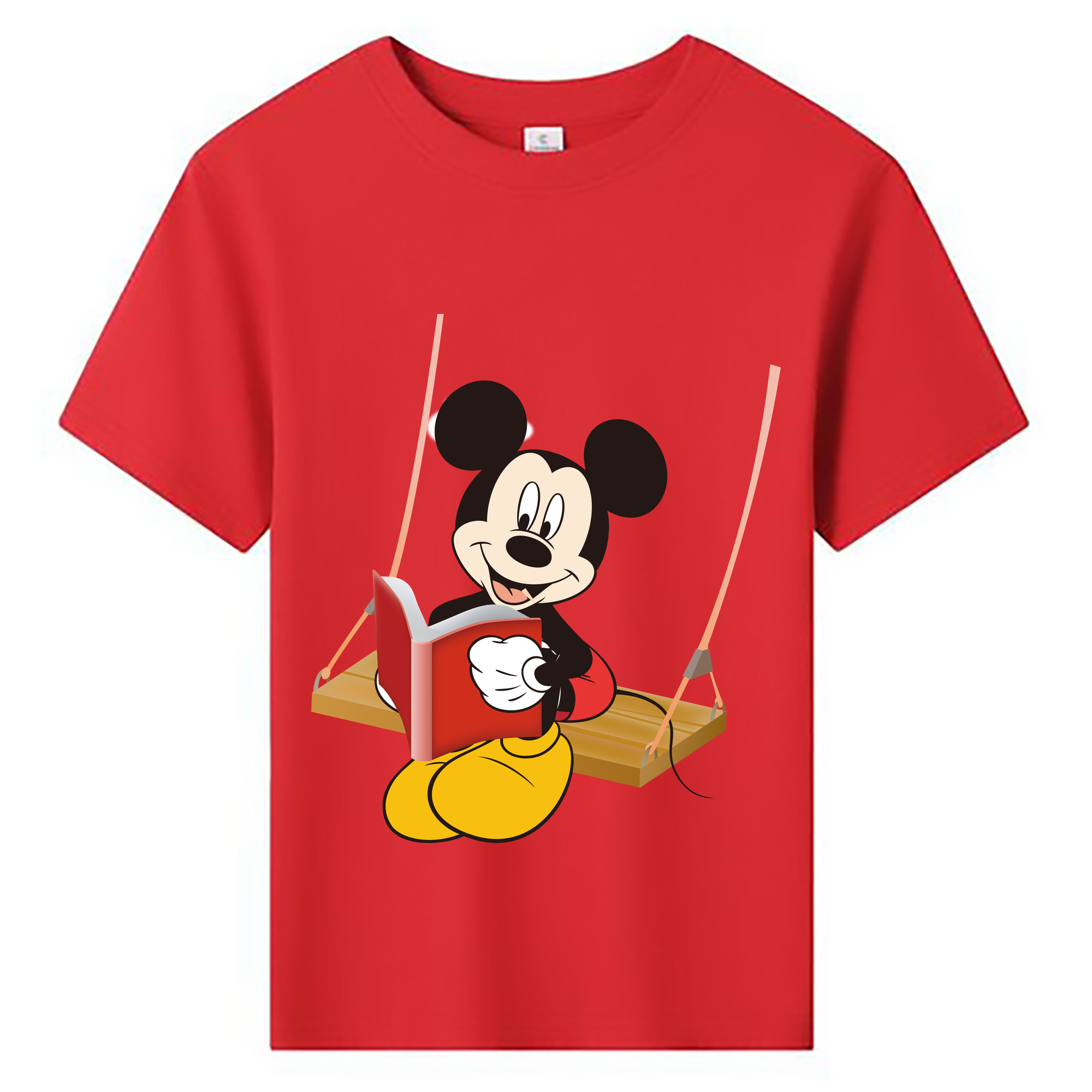 ミッキーマウス Mickey Mouse 綿100％キッズTシャツ（フロントプリント）