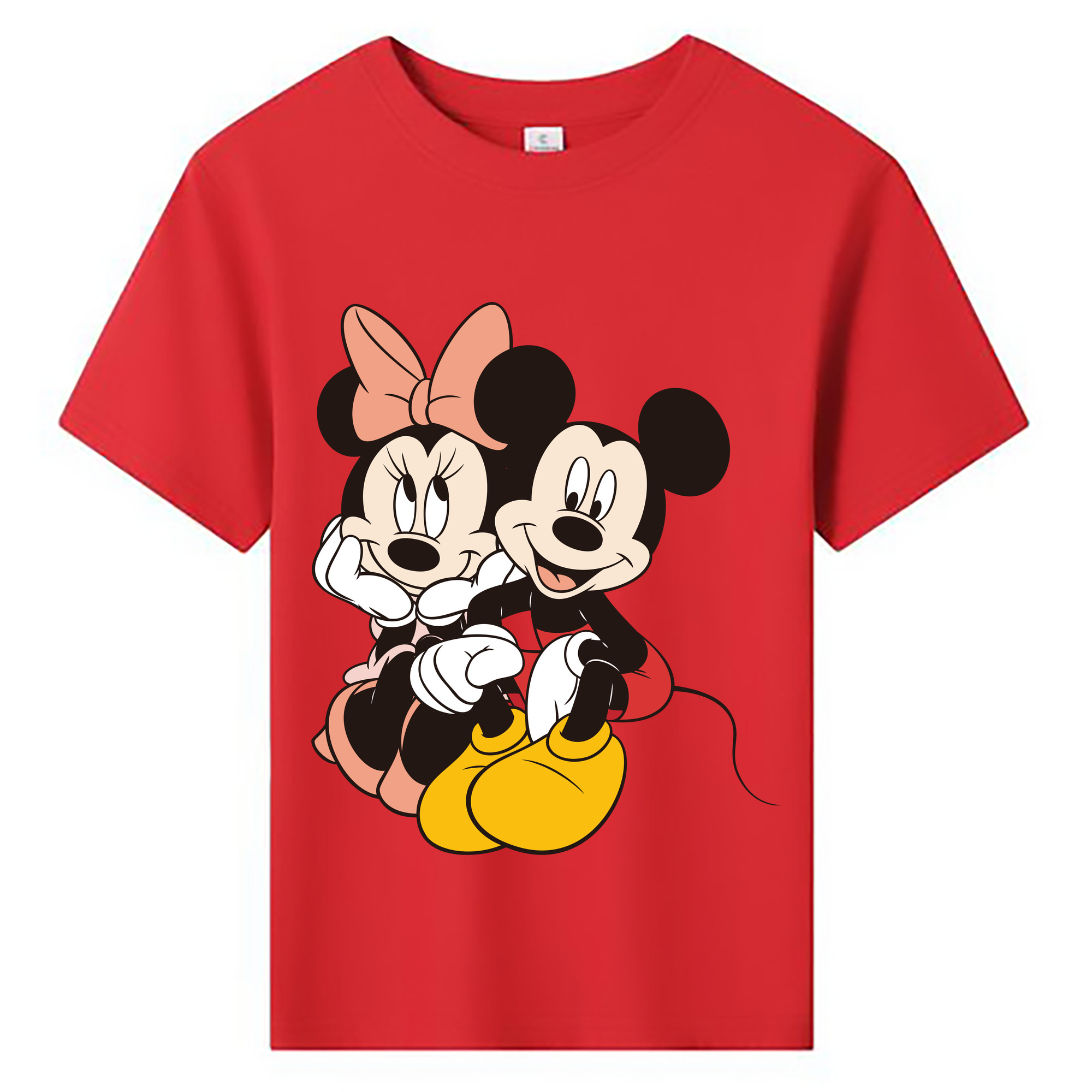 ミッキーマウス Mickey Mouse 綿100％キッズTシャツ（フロントプリント）