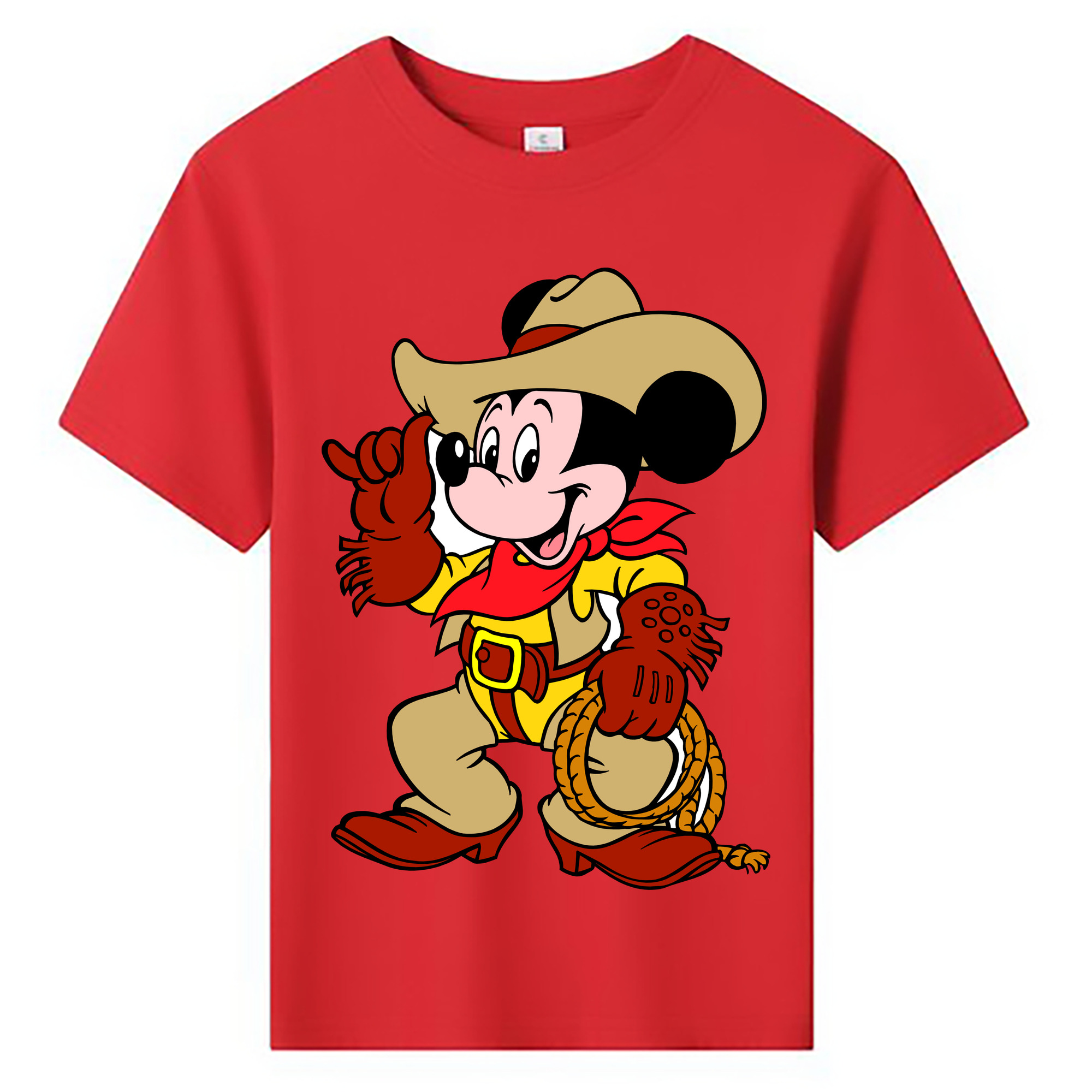 ミッキーマウス Mickey Mouse 綿100％キッズTシャツ（フロントプリント）
