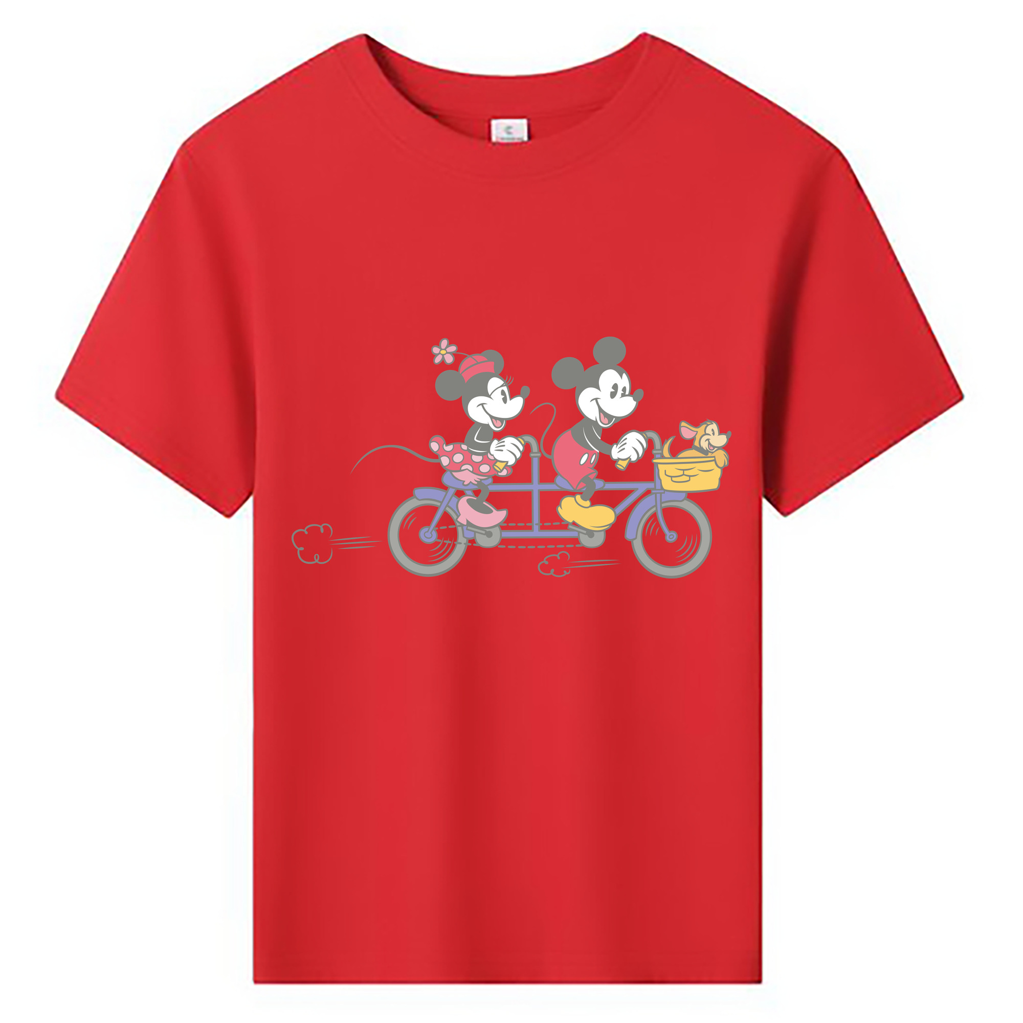 ミッキーマウス Mickey Mouse 綿100％キッズTシャツ（フロントプリント）