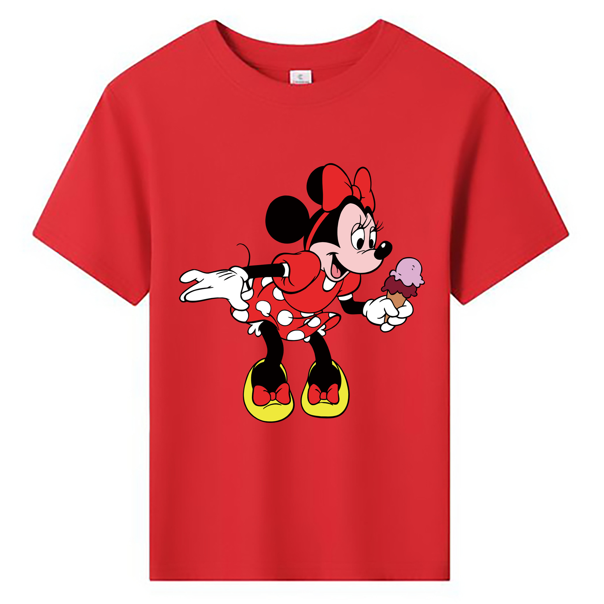 ミッキーマウス Mickey Mouse 綿100％キッズTシャツ（フロントプリント）