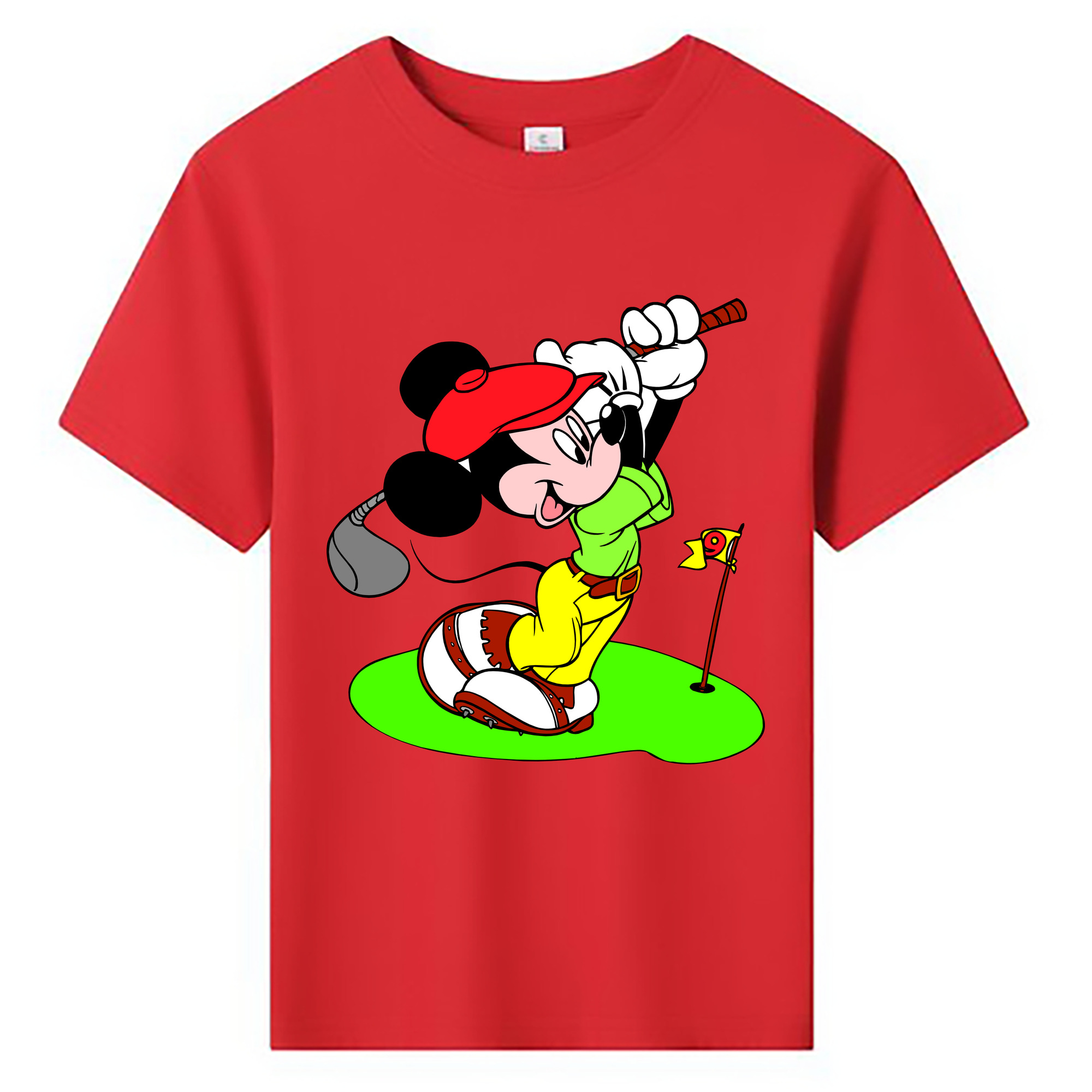 ミッキーマウス Mickey Mouse 綿100％キッズTシャツ（フロントプリント）