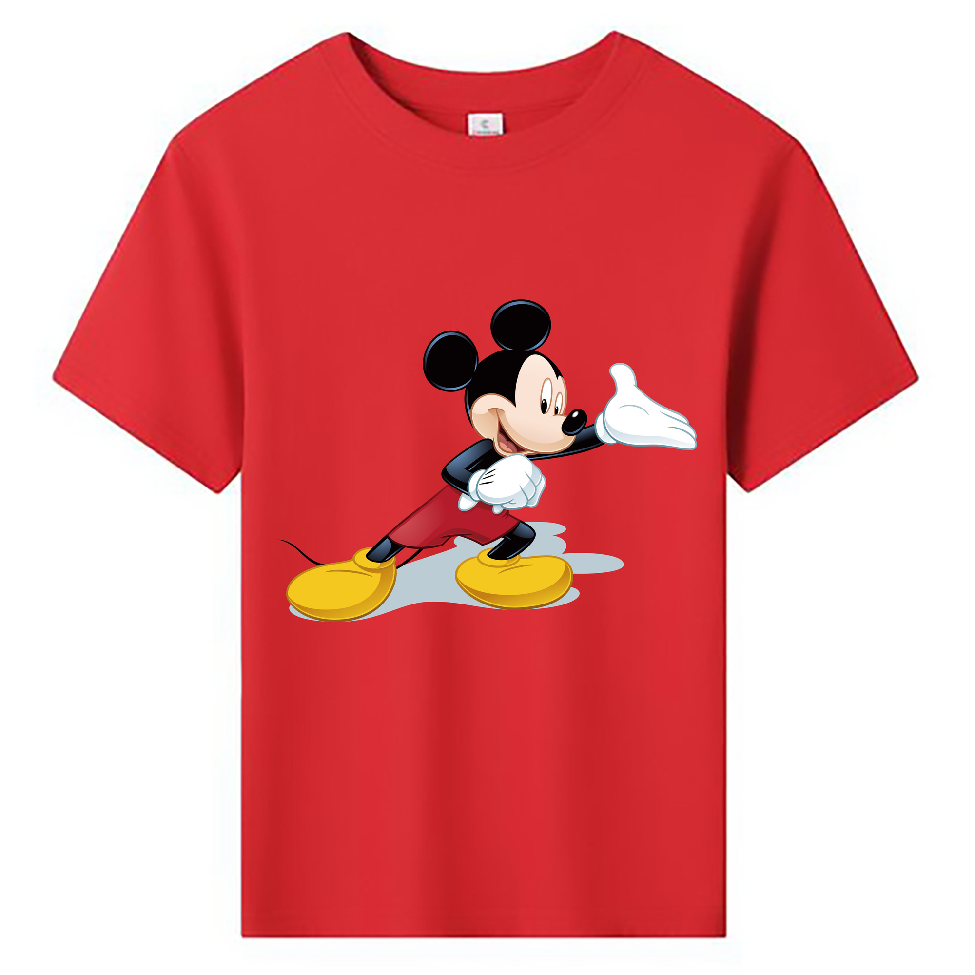 ミッキーマウス Mickey Mouse 綿100％キッズTシャツ（フロントプリント）