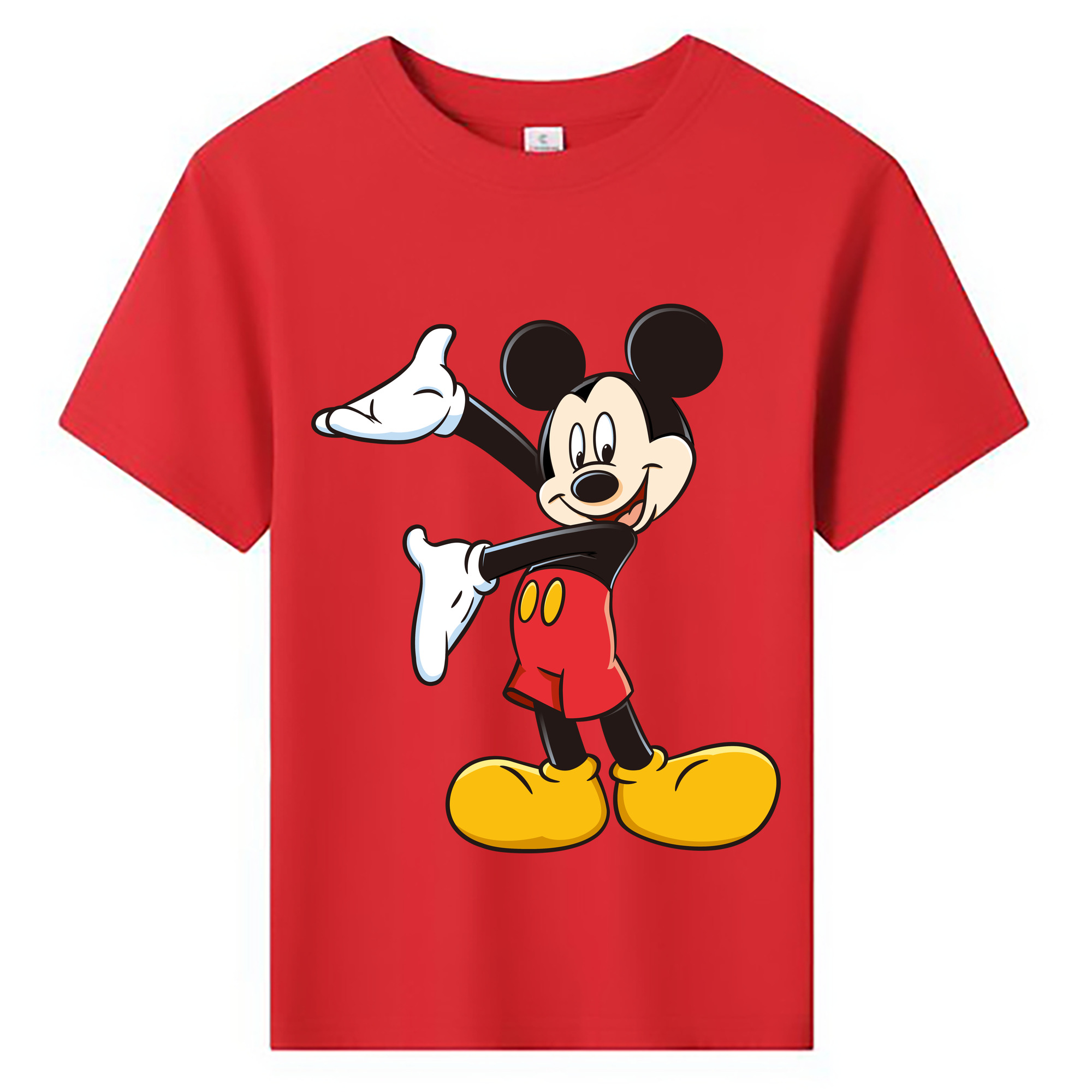 ミッキーマウス Mickey Mouse 綿100％キッズTシャツ（フロントプリント）