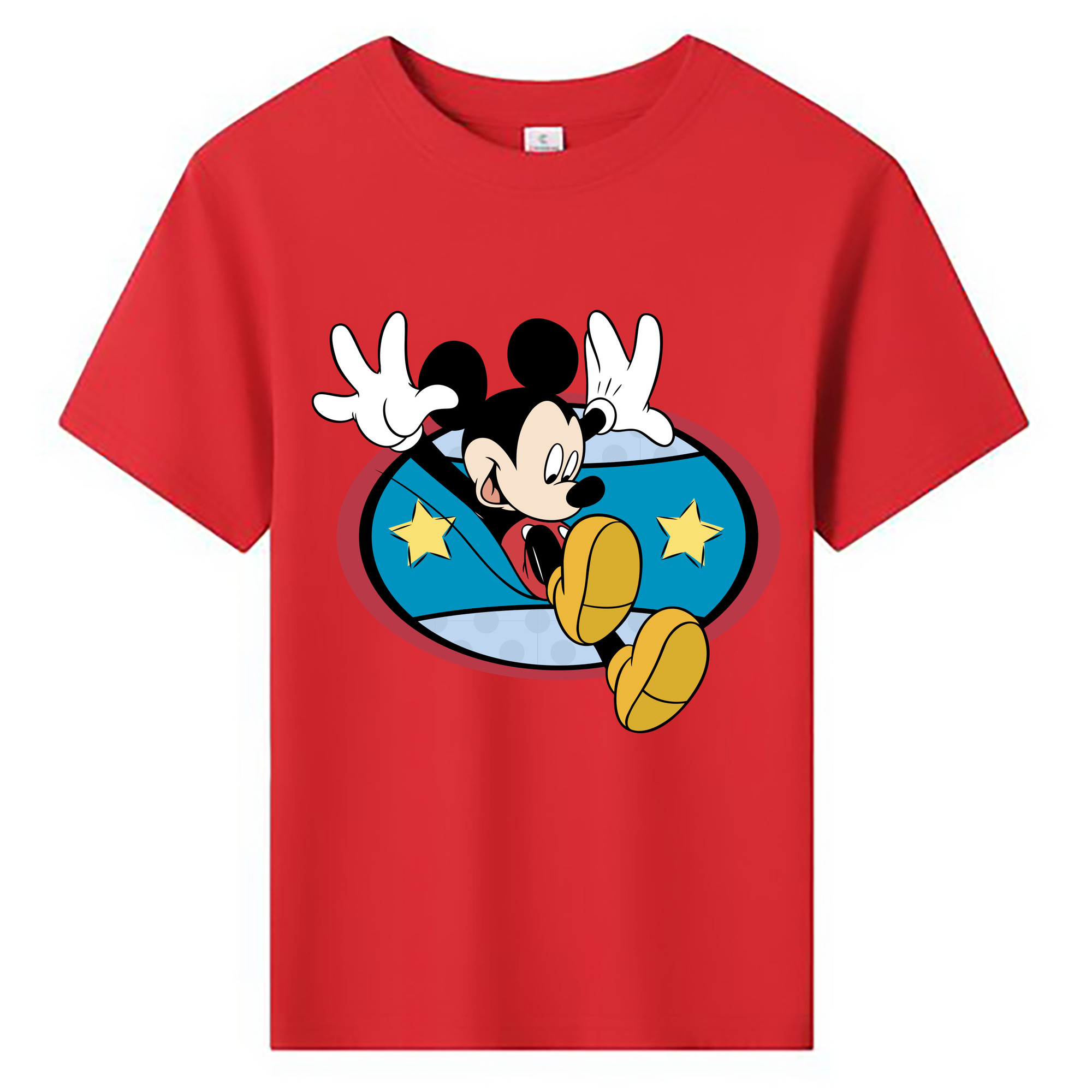 ミッキーマウス Mickey Mouse 綿100％キッズTシャツ（フロントプリント）
