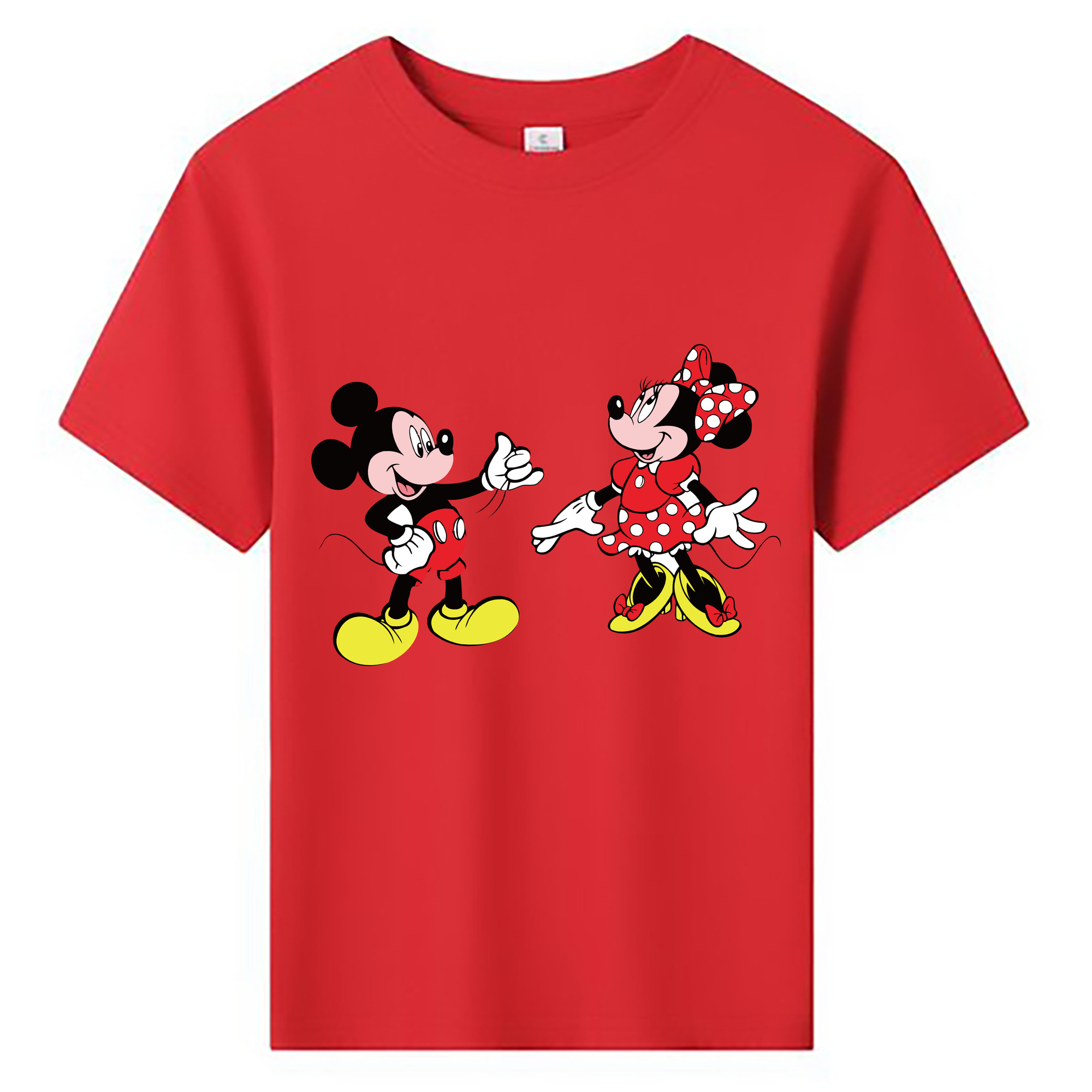ミッキーマウス Mickey Mouse 綿100％キッズTシャツ（フロントプリント）