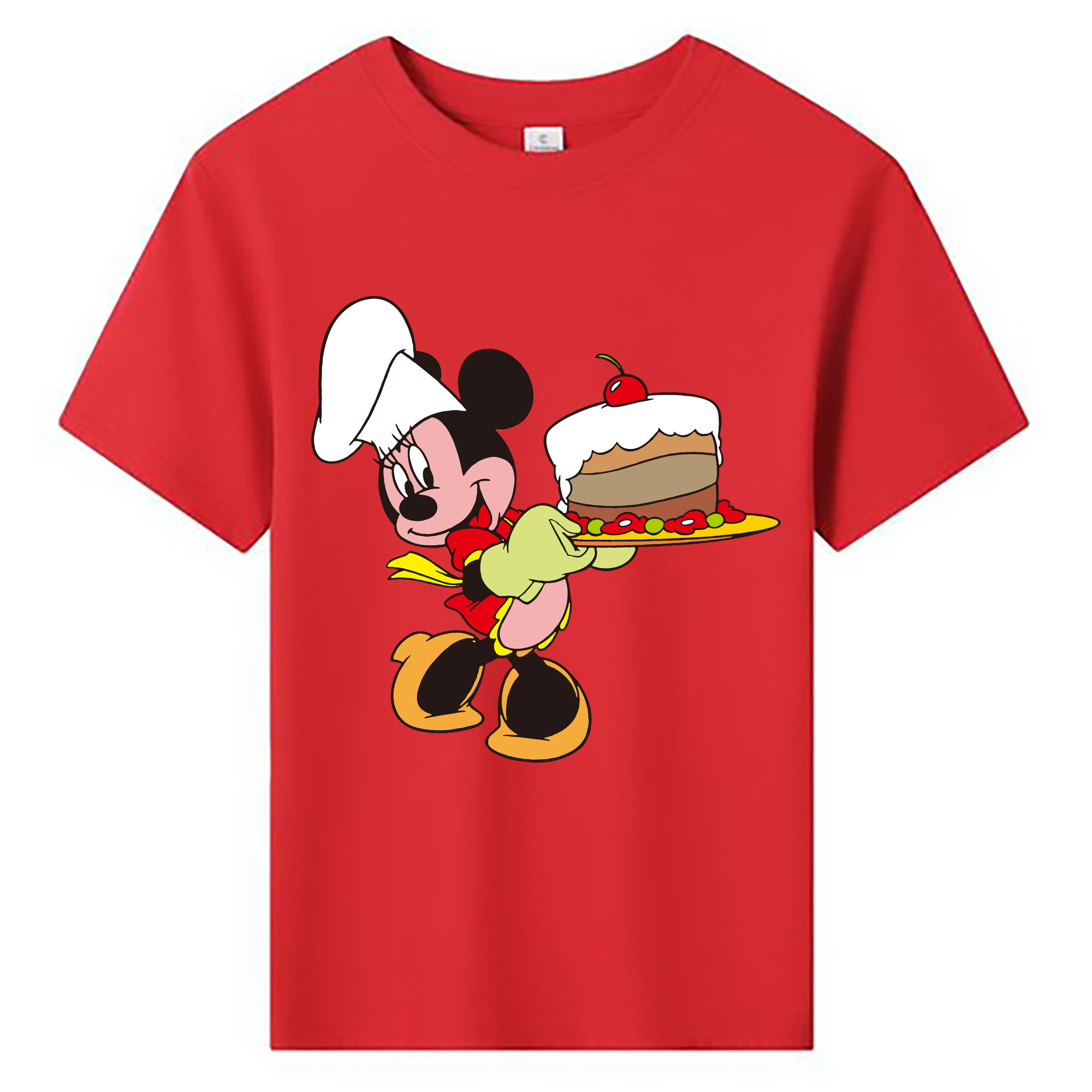 ミッキーマウス Mickey Mouse 綿100％キッズTシャツ（フロントプリント）