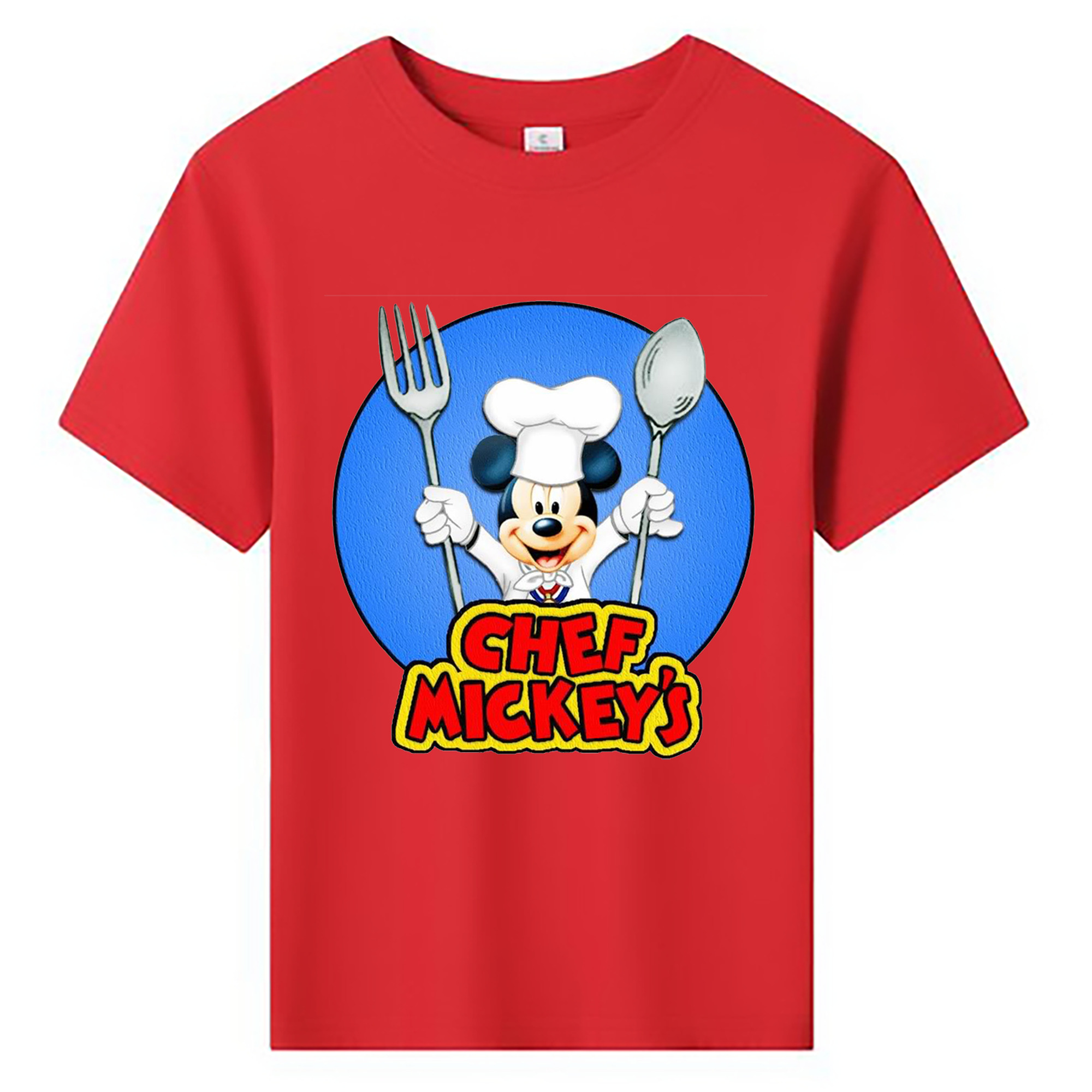 ミッキーマウス Mickey Mouse 綿100％キッズTシャツ（フロントプリント）