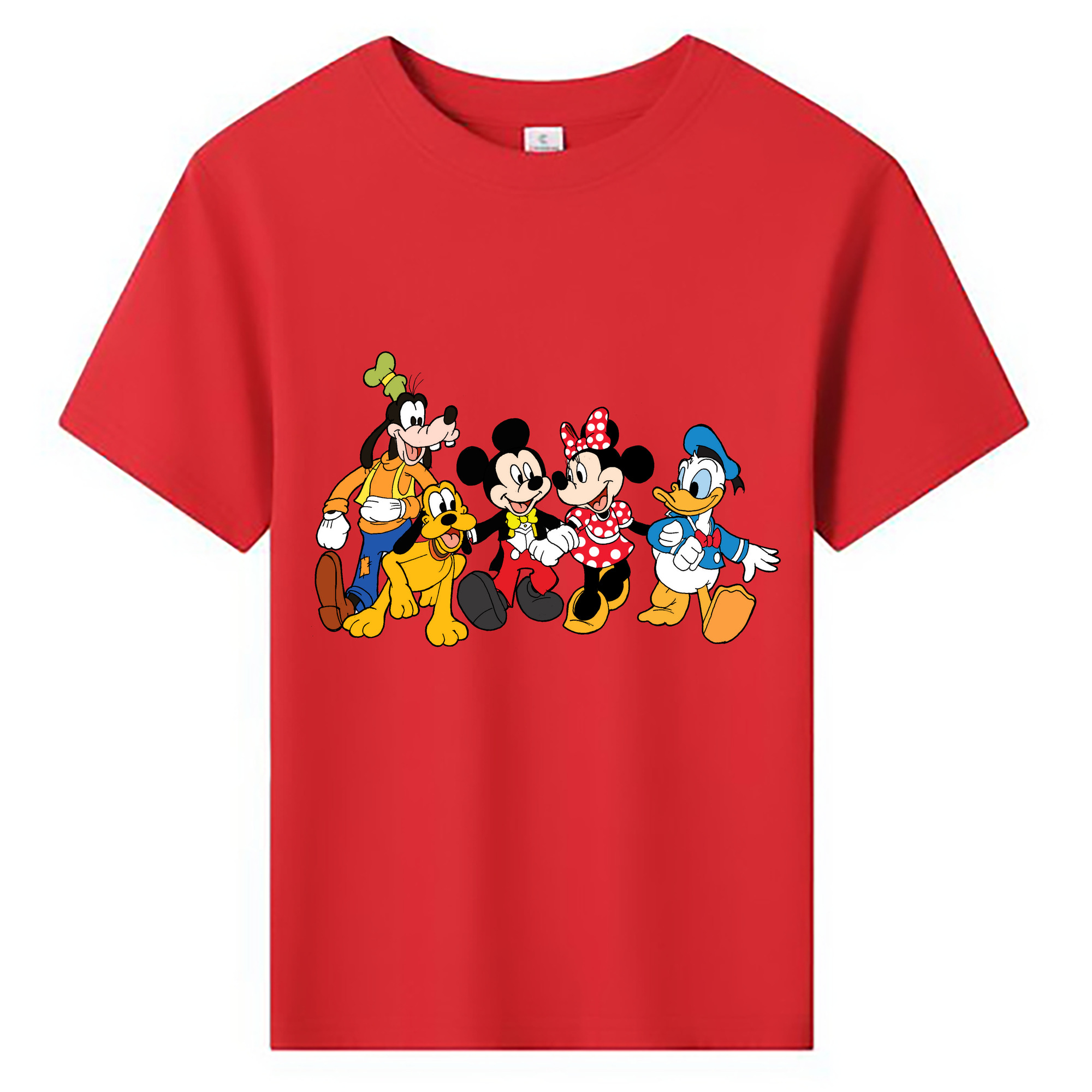 （画像用） ミッキーマウス Mickey Mouse 綿100％キッズTシャツ（フロントプリント）